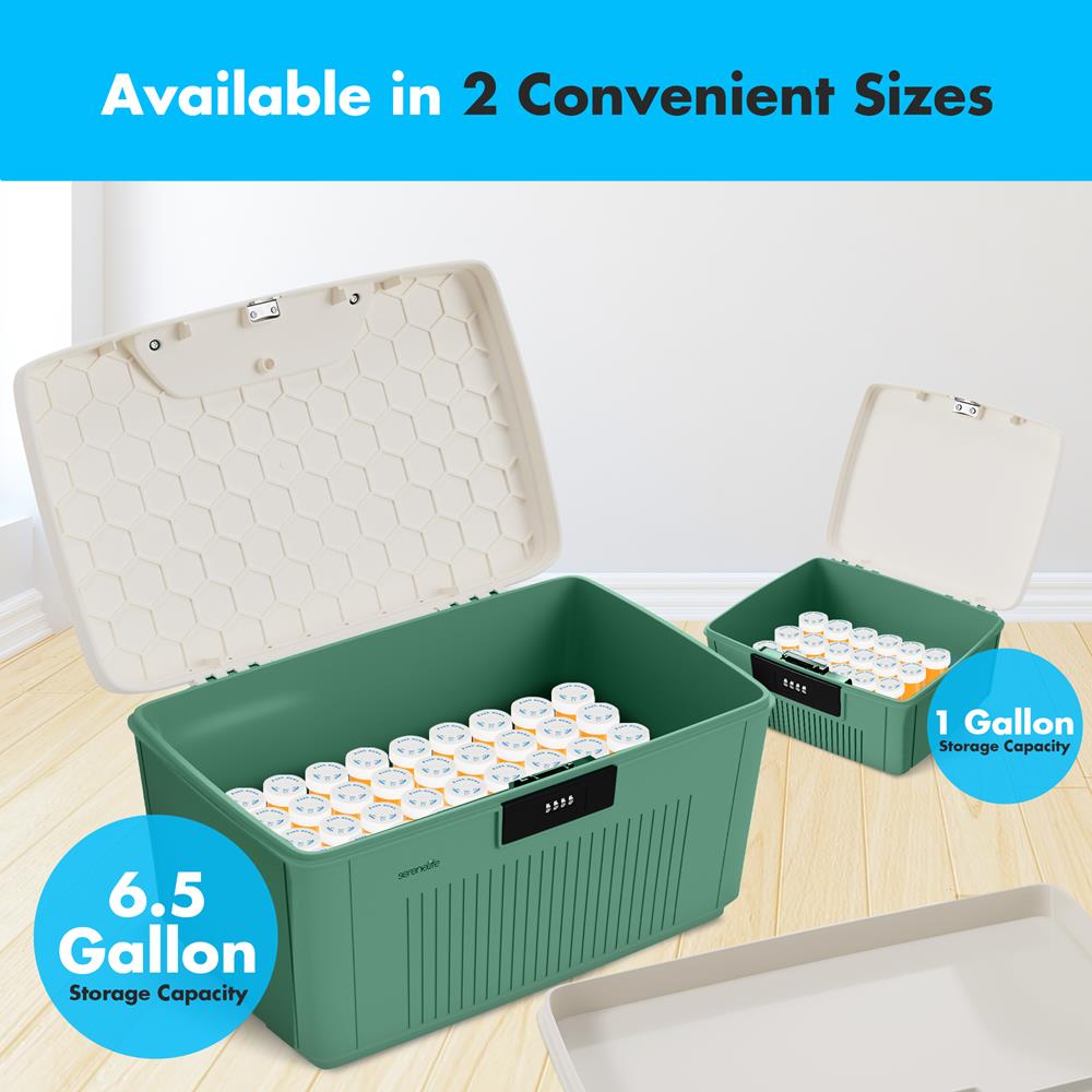 8.5 Gallon Locking Storage Bin - Heavy Duty Plastic Container with Secure Latch for Home, Office & Garage Organization - Perfect for Toys, Tools & Seasonal Items Storage