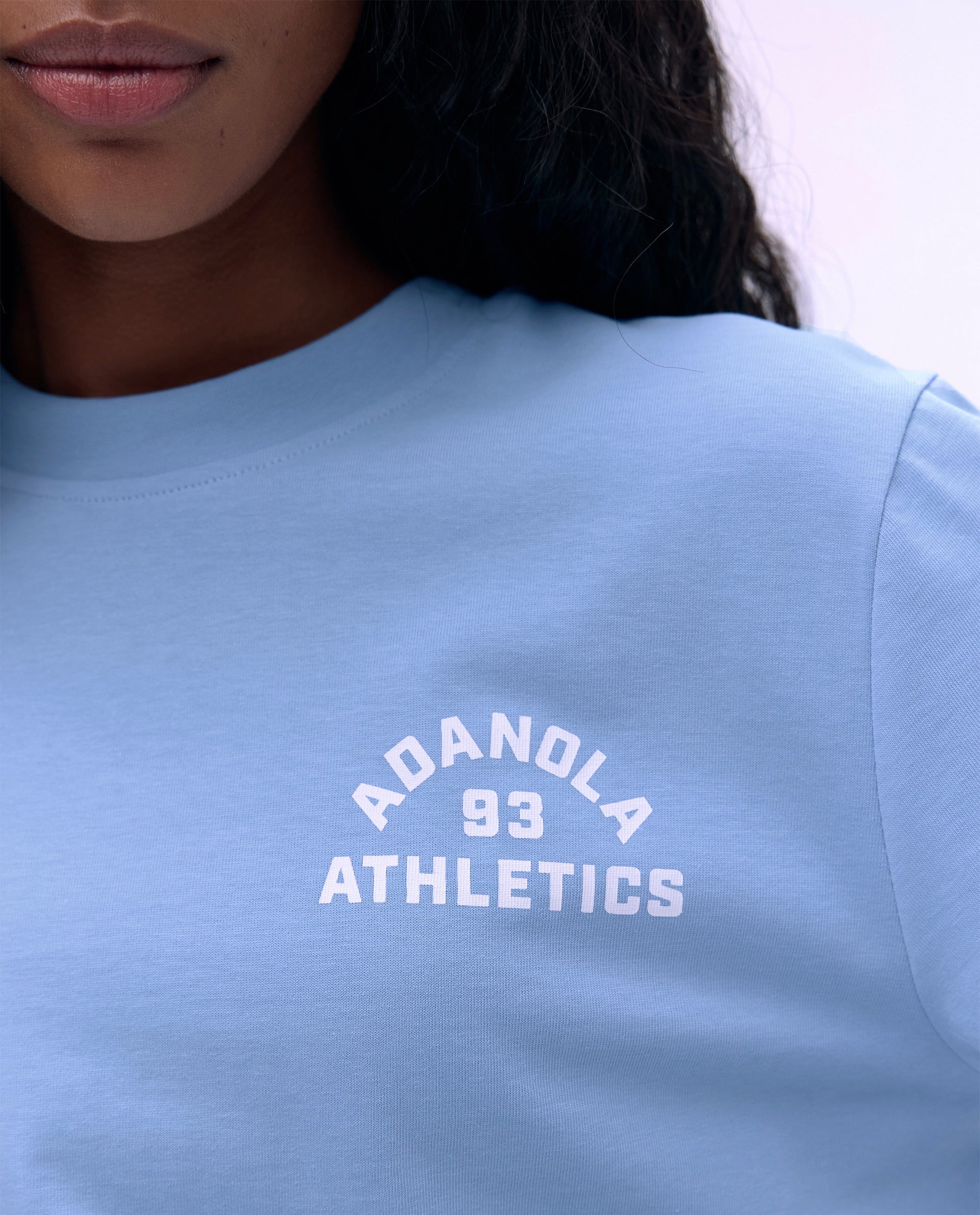 Oversized Short Sleeve T-Shirt for Women - Soft Cotton Casual Tee in Powder Blue & Marshmallow White | Perfect for Campus Wear, Street Style & Everyday Comfort