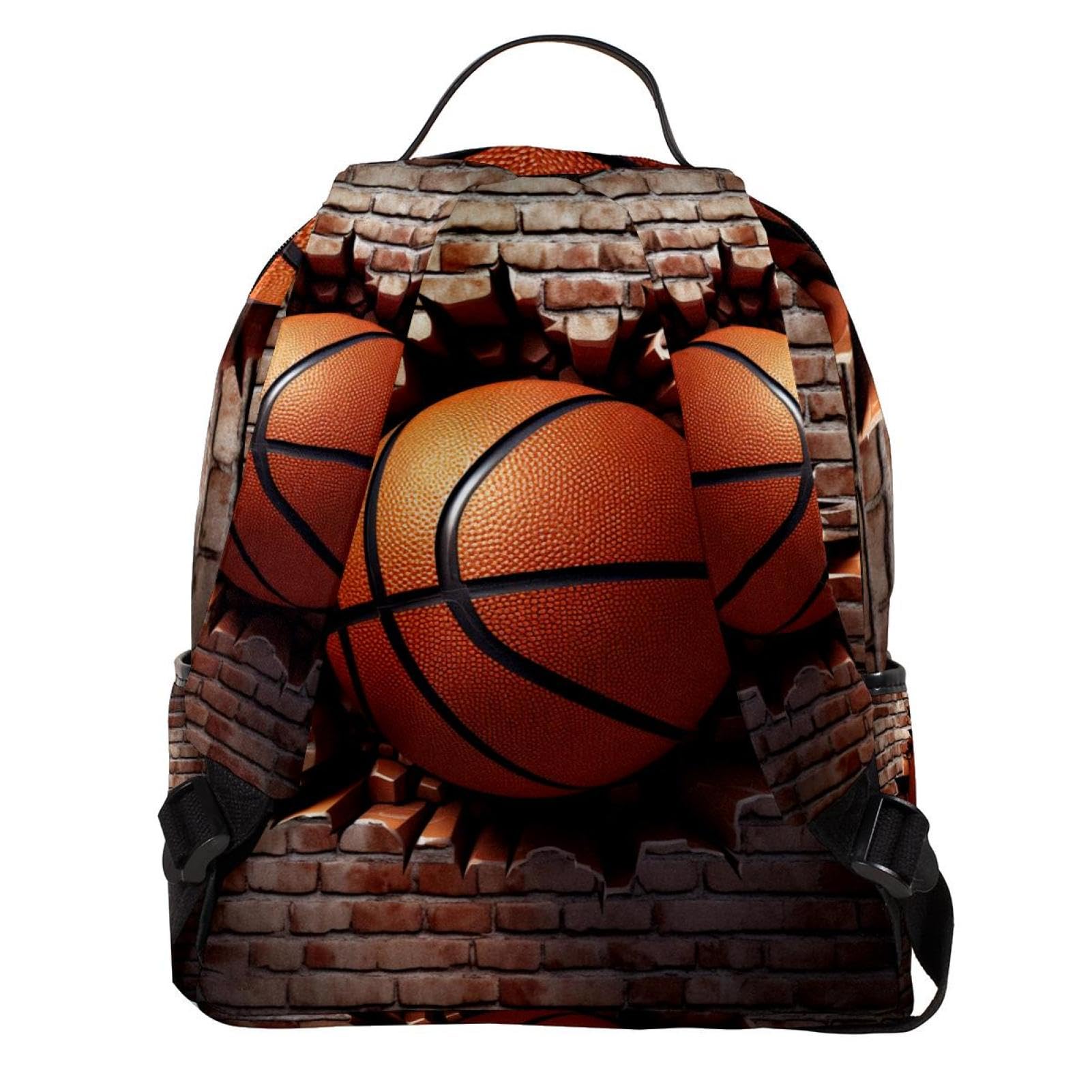 Premium Travel & Work Backpack - Durable Ball Basketball Wall Texture Design - Perfect for Commuting, Gym, School & Outdoor Adventures