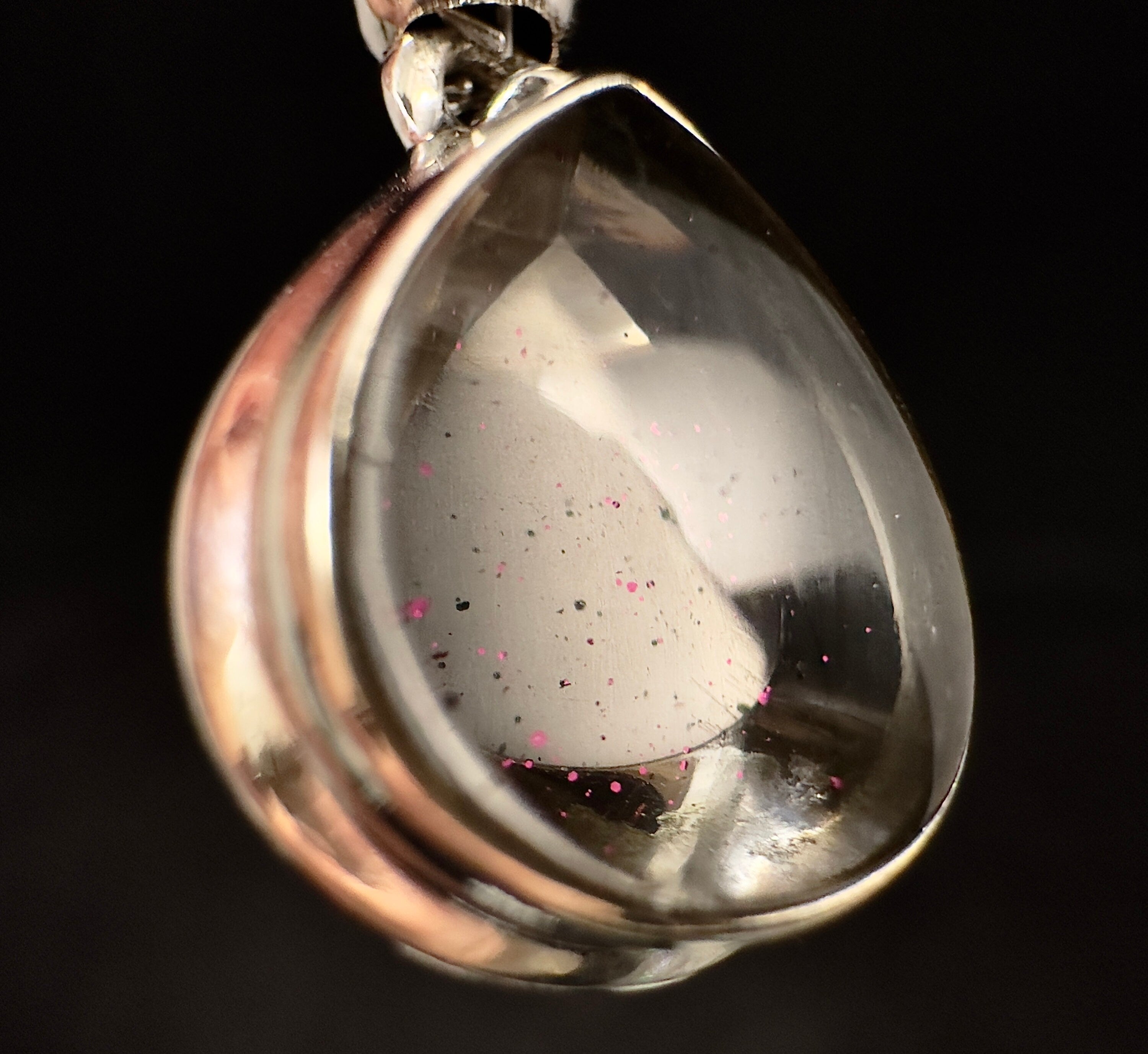COVELLITE Pink Fire Quartz Crystal Pendant Necklace - Handmade Healing Jewelry with Natural Stones for Chakra Balancing & Energy Work | Perfect for Meditation, Reiki, and Spiritual Gifts