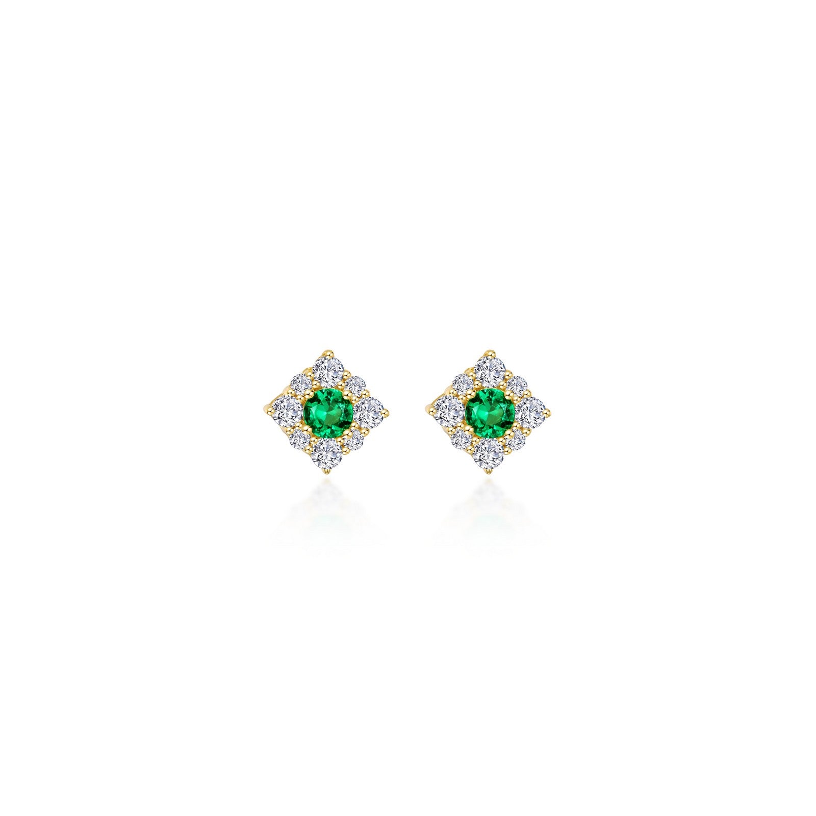 0.54 CTW Diamond Halo Stud Earrings for Women - 14K White Gold Bridal Jewelry - Perfect for Weddings, Anniversaries & Special Occasions