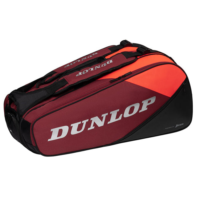 Dunlop CX Performance 8 Pack Tennis Racquet Bag - Red/Black - Premium Tennis Gear for Players & Coaches - Perfect for Tournaments, Practice & Travel
