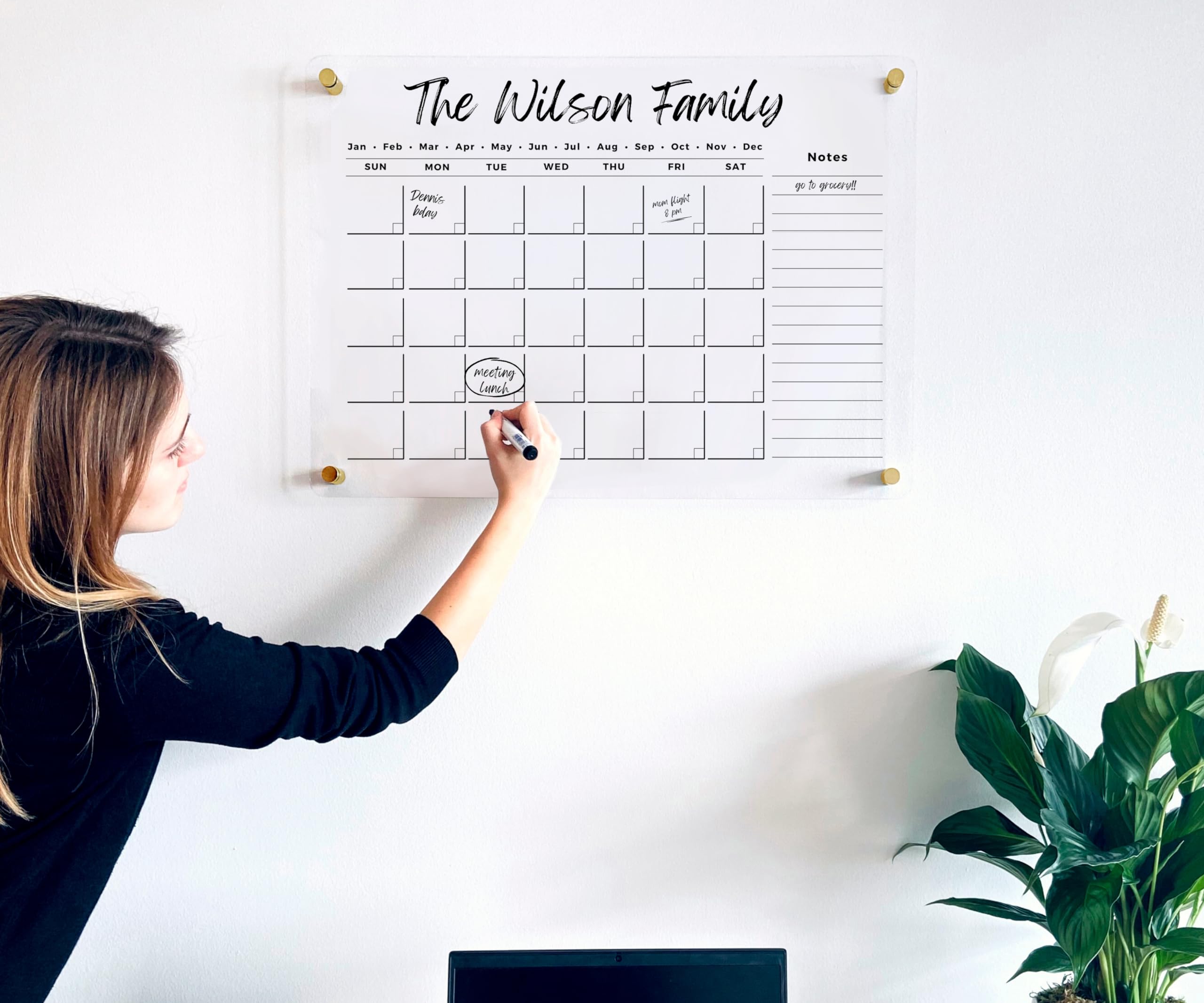 Personalized 2025 Dry Erase Wall Calendar - 36x24