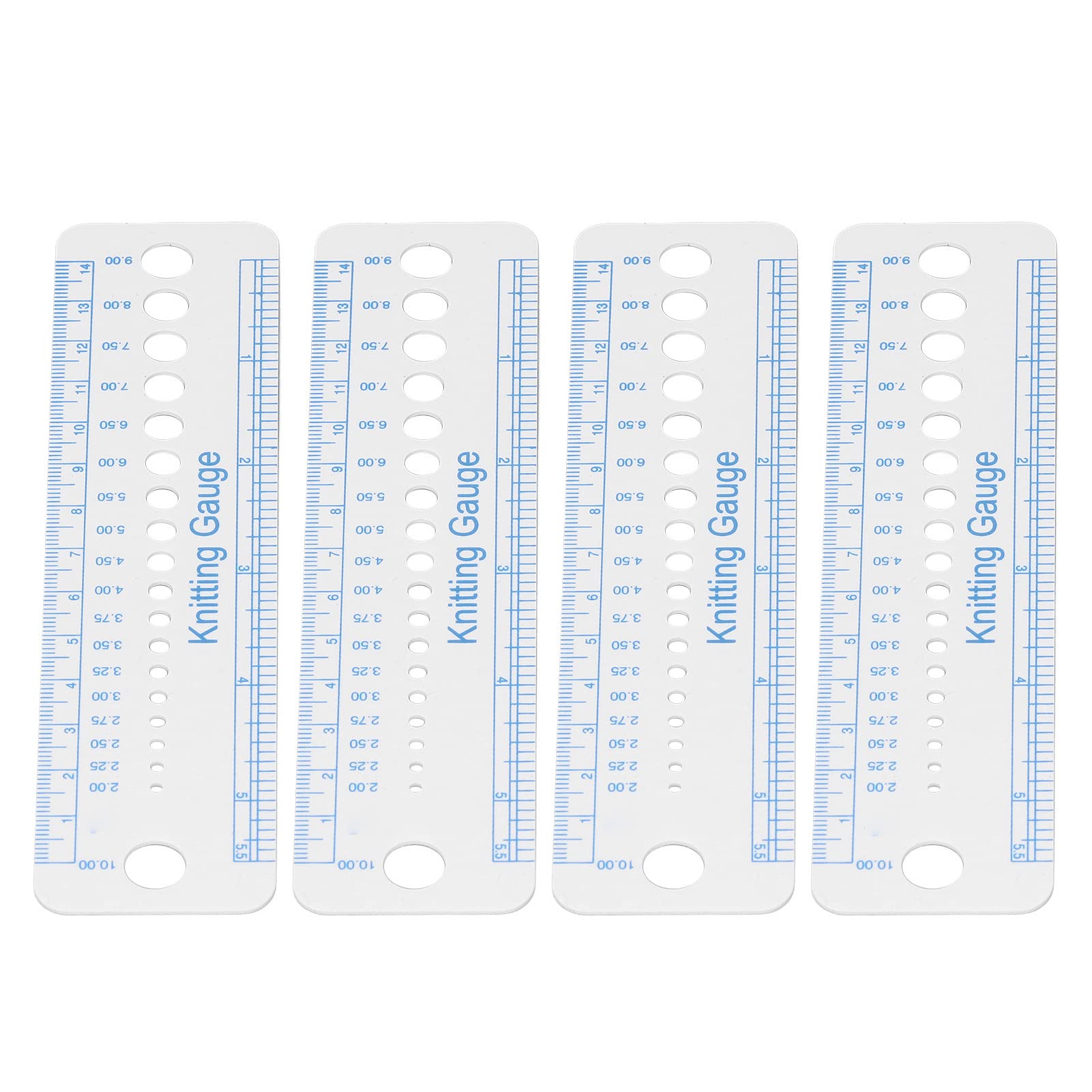 **Knitting Needle Gauge Tool - Durable Plastic Measuring Ruler for Knitting & Crochet - Perfect for Sweaters, Hats, and DIY Yarn Crafts at Home**