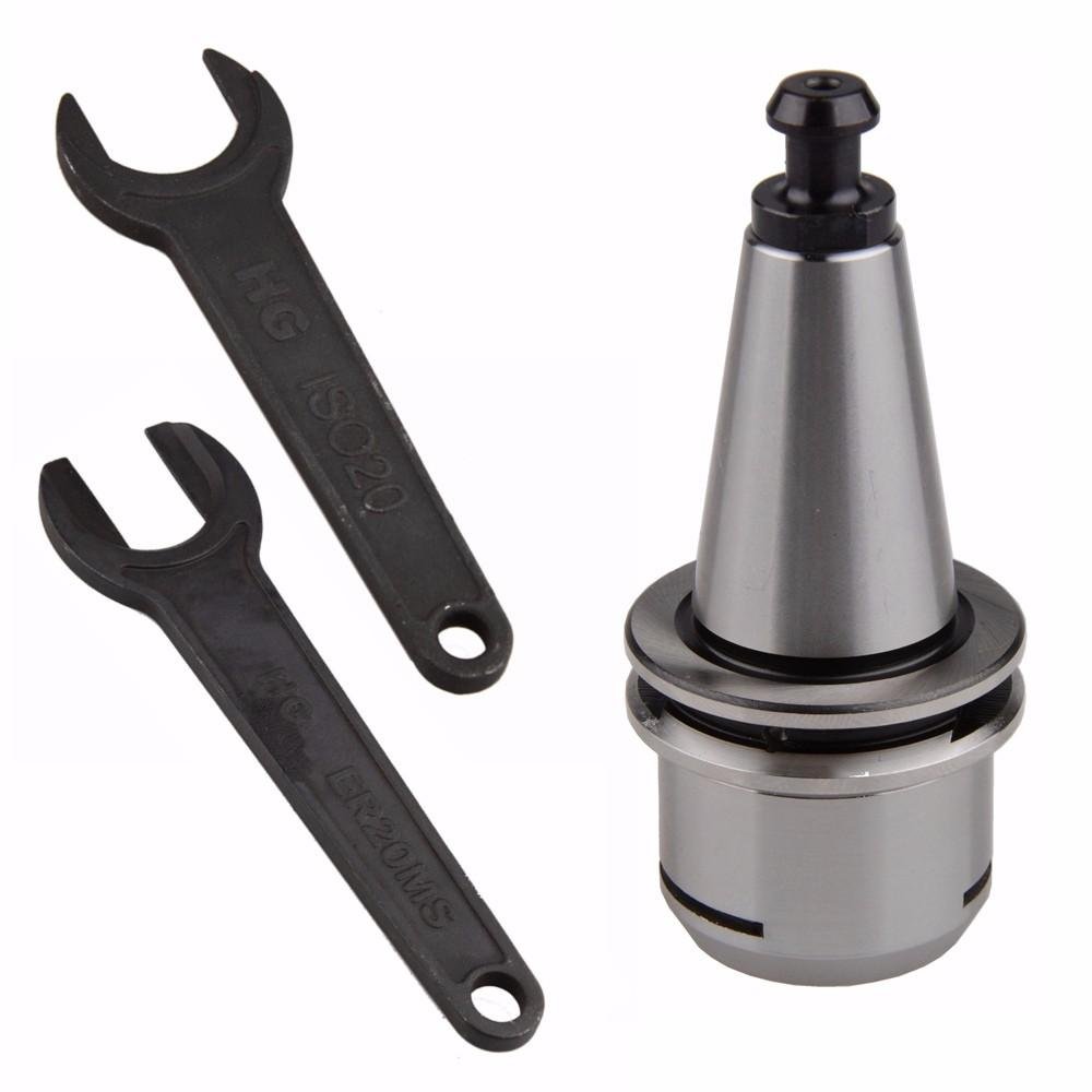 **HOZLY ISO20 ER20 35L Collet Chuck Holder G2.5 30,000 RPM CNC Mill Spindle Tool Holder with Key Wrench Set – Precision Milling & Drilling for Metal, Wood & Plastic**
