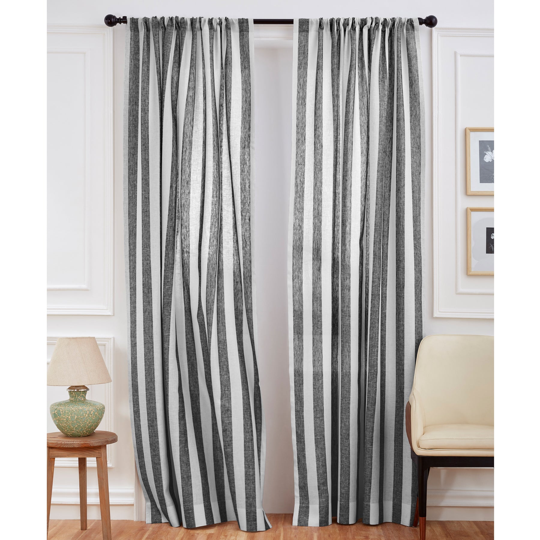 Stylish Cabana Striped Curtains for Beach House & Outdoor Living - Sun Protection & Privacy Window Treatments