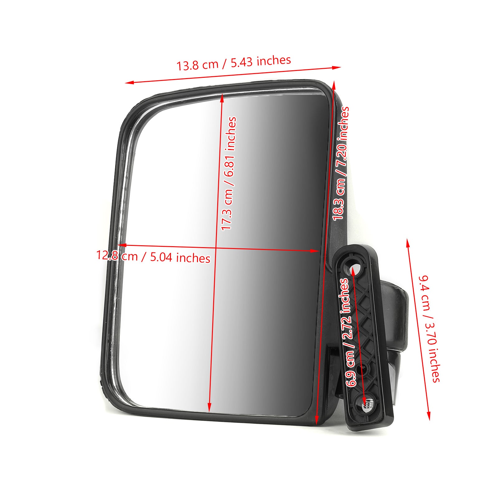 1 Pair Golf Cart Side Mirrors - Universal Rear View Mirrors Fit Club Car, EZ GO & Yamaha Carts | Durable & Adjustable for Enhanced Safety & Visibility on Golf Courses & Neighborhood Streets
