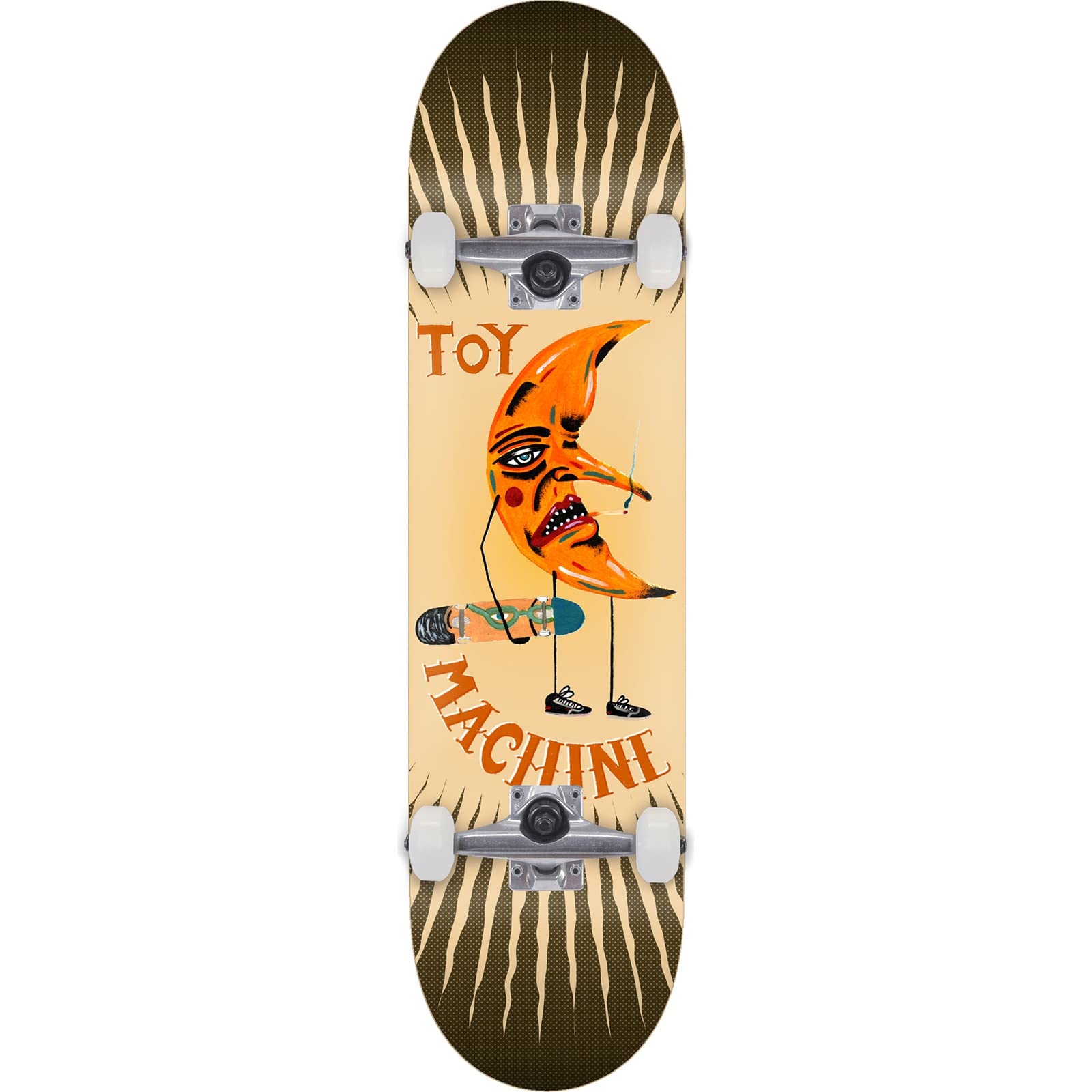 Toy Machine Moon Man 8.5'' Complete Skateboard - Premium Assembled Deck for Street & Park Skating | Perfect for Beginners & Pro Skaters