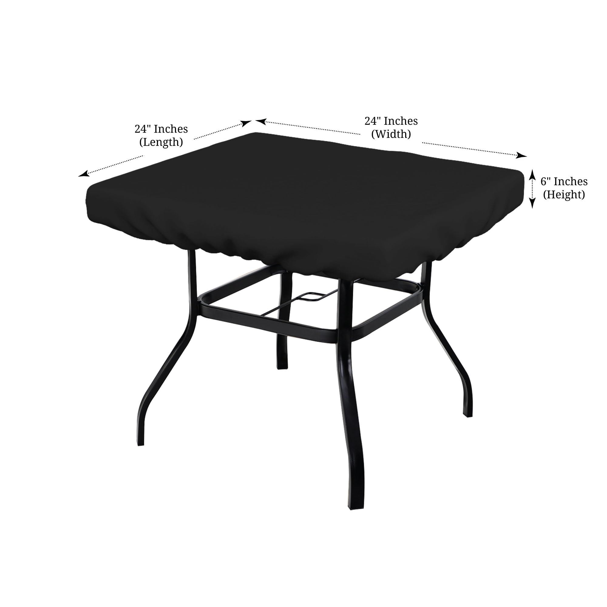 Heavy Duty 18 Oz Waterproof UV & Weather Resistant Square Table Cover - 24
