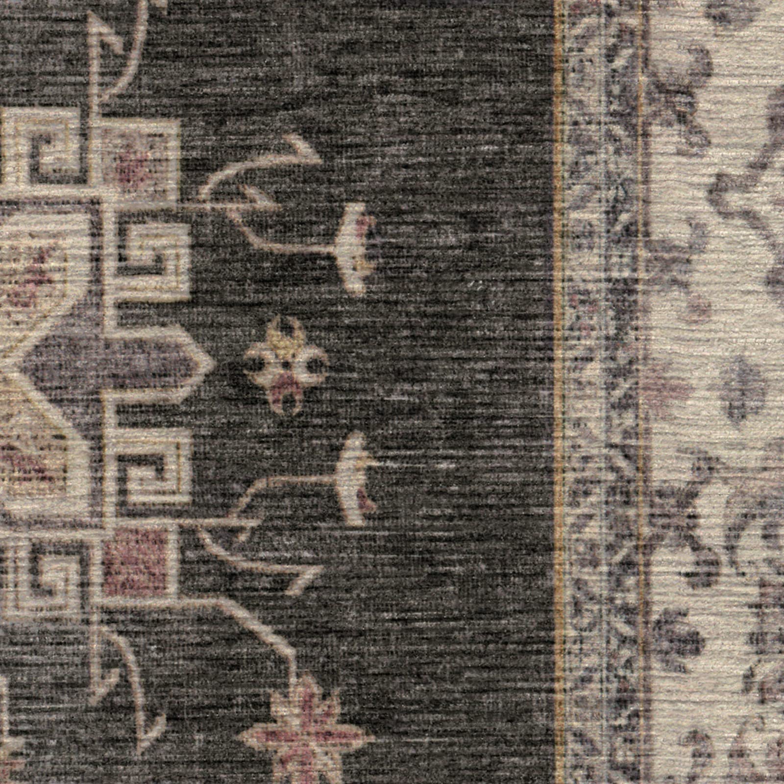 Ruggable Washable 3x5 Area Rug - Verena Dark Wood Pattern | Non-Slip Gripper Pad | Premium Indoor Rug for Living Room, Bedroom, Kitchen, Office & Classroom | Easy to Clean & Maintain | Perfect for High Traffic Areas & Pet-Friendly Homes