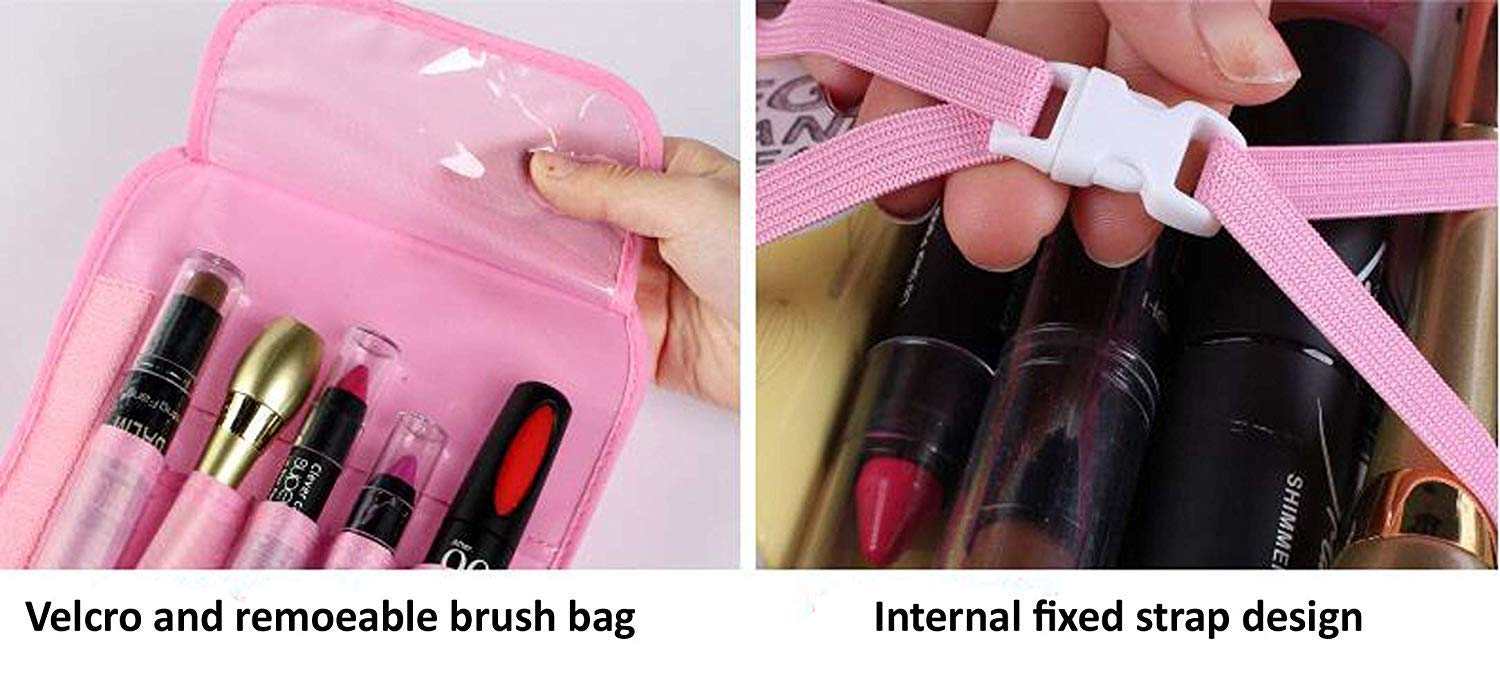 Travel Toiletry Bag for Women & Men - Cosmetic Organizer for Makeup Brushes | Style B