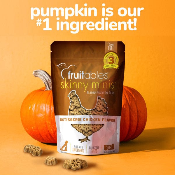 Fruitables Skinny Minis Rotisserie Chicken Flavor Dog Treats - Low Calorie Training Snacks for Small & Medium Dogs - Perfect for Reward, Obedience Training & On-the-Go Treats