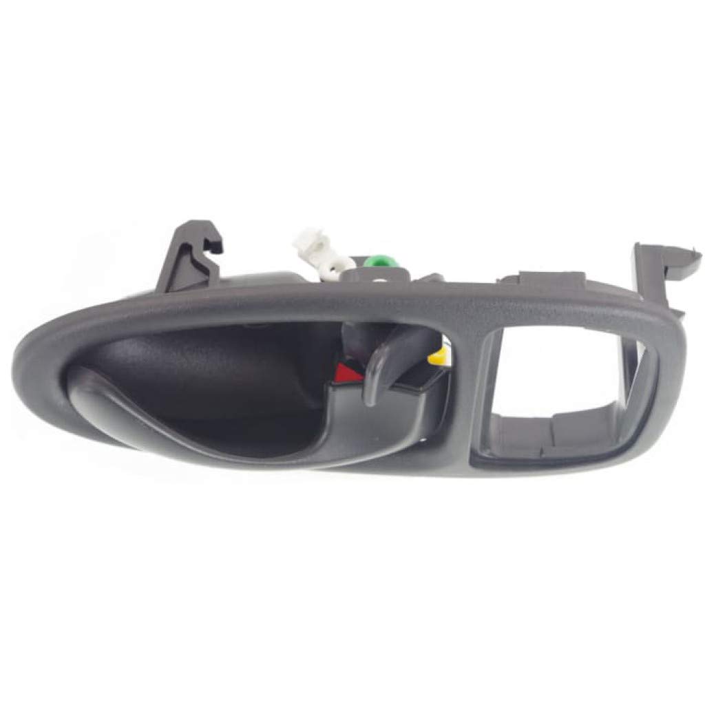 1996-1999 Saturn SW1 Rear Passenger Side Interior Door Handle with Lock Button - Black Base Trim | Replacement Car Part for Easy Installation & Vehicle Maintenance