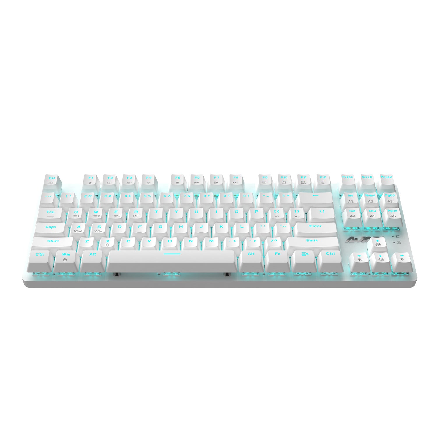 YUNZII Ajazz AK40 Pro Wireless Mechanical Keyboard - 87 Keys RGB Backlit, Bluetooth/2.4G/USB-C for PC/Mac - Perfect for Gaming, Office & Programming