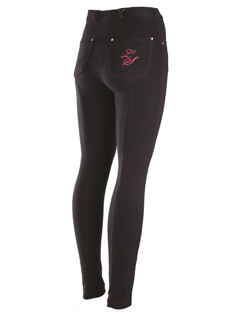 Women's Classic Contrast Stitch Jodhpurs Riding Pants - Perfect for Equestrian, Horseback Riding & Casual Wear