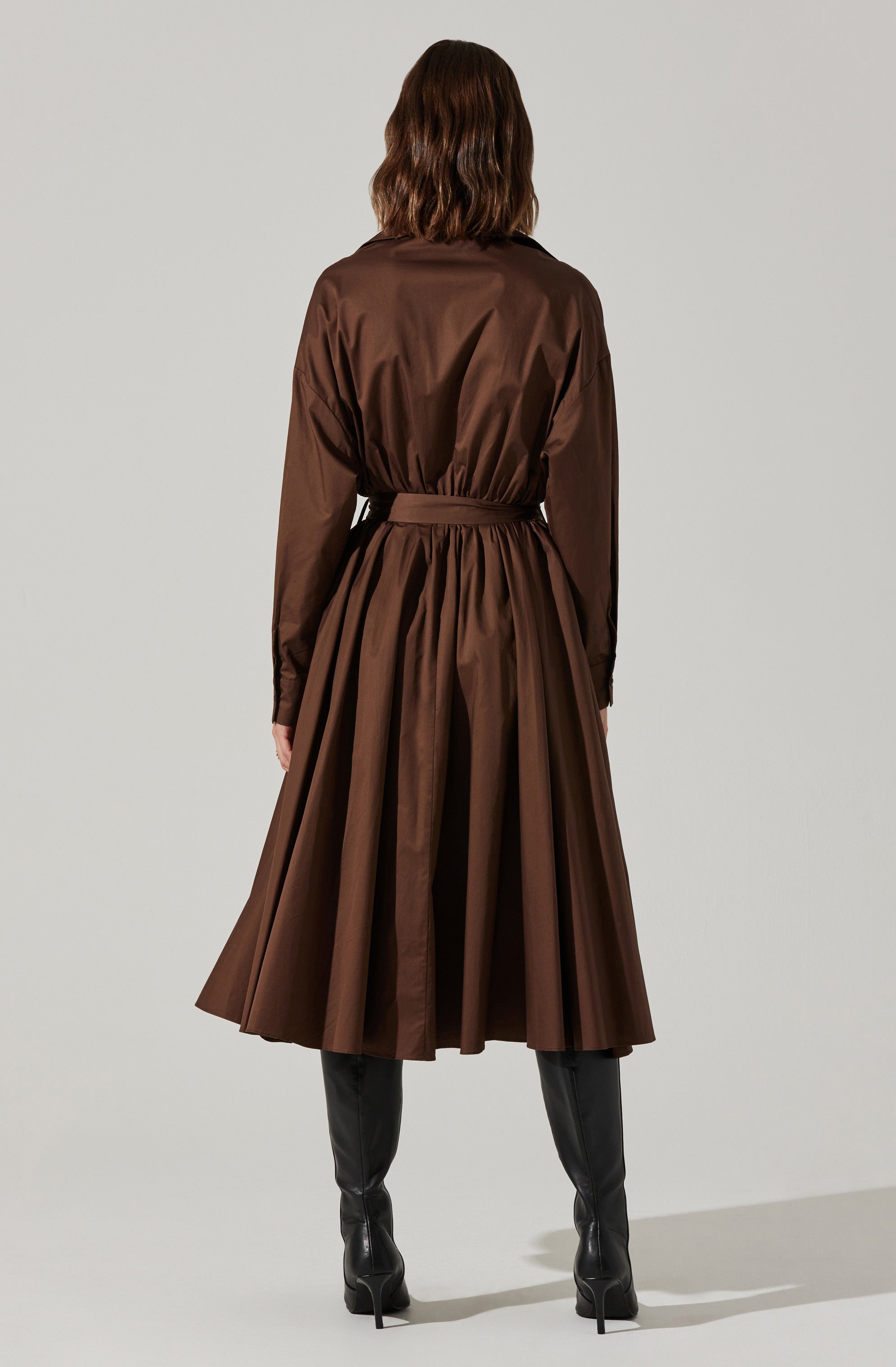 Darany Belted Midi Shirt Dress for Women - Stylish Casual & Office Wear - Perfect for Work, Date Night & Spring Outfits