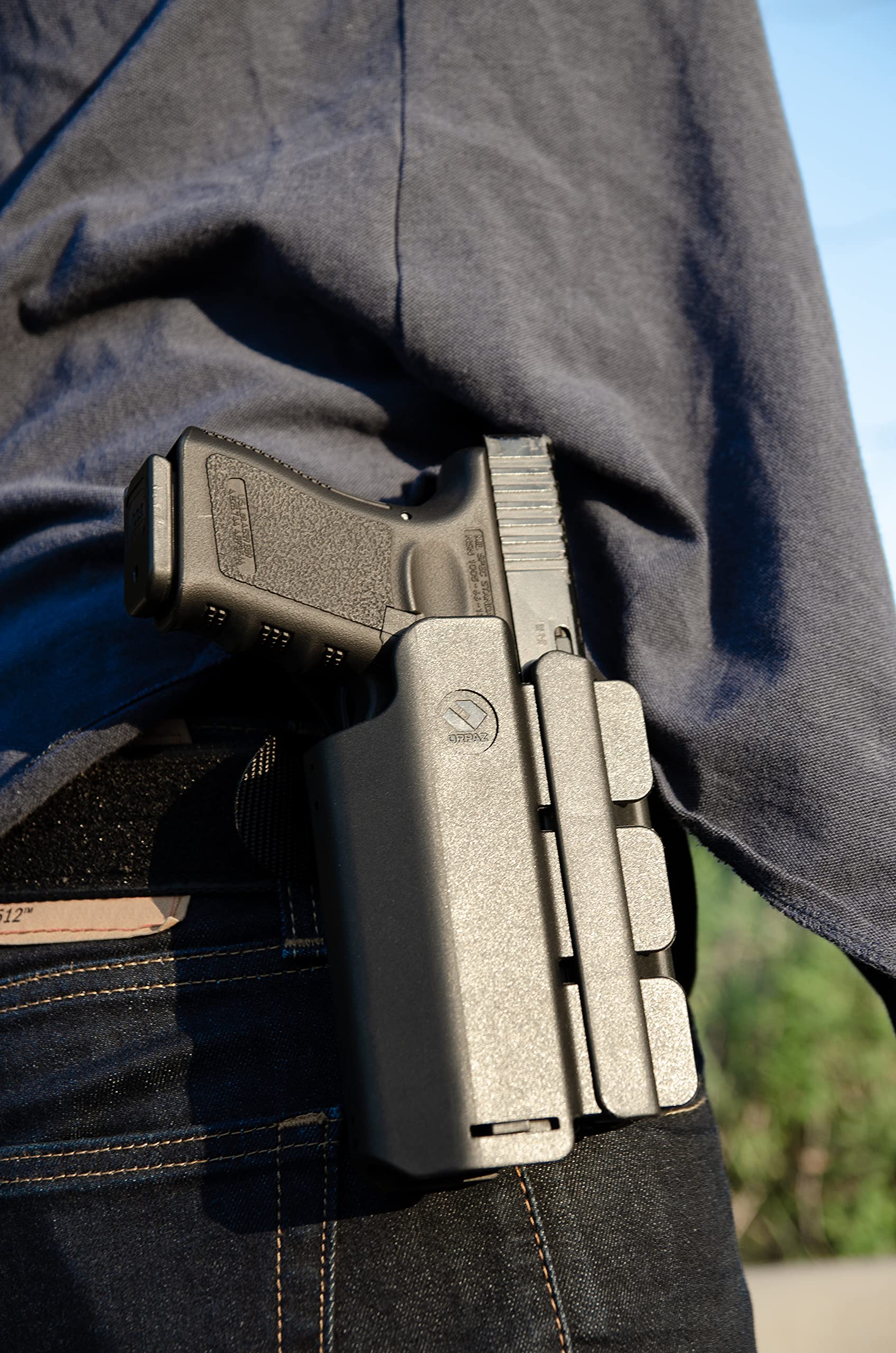 Orpaz T40 Adjustable Modular SD9VE Holster - OWB Compatible with S&W SD9VE Pistol - Fits Light, Laser, Sight & Optics - Tactical Gun Holder for Outdoor Shooting, Range Training & Concealed Carry