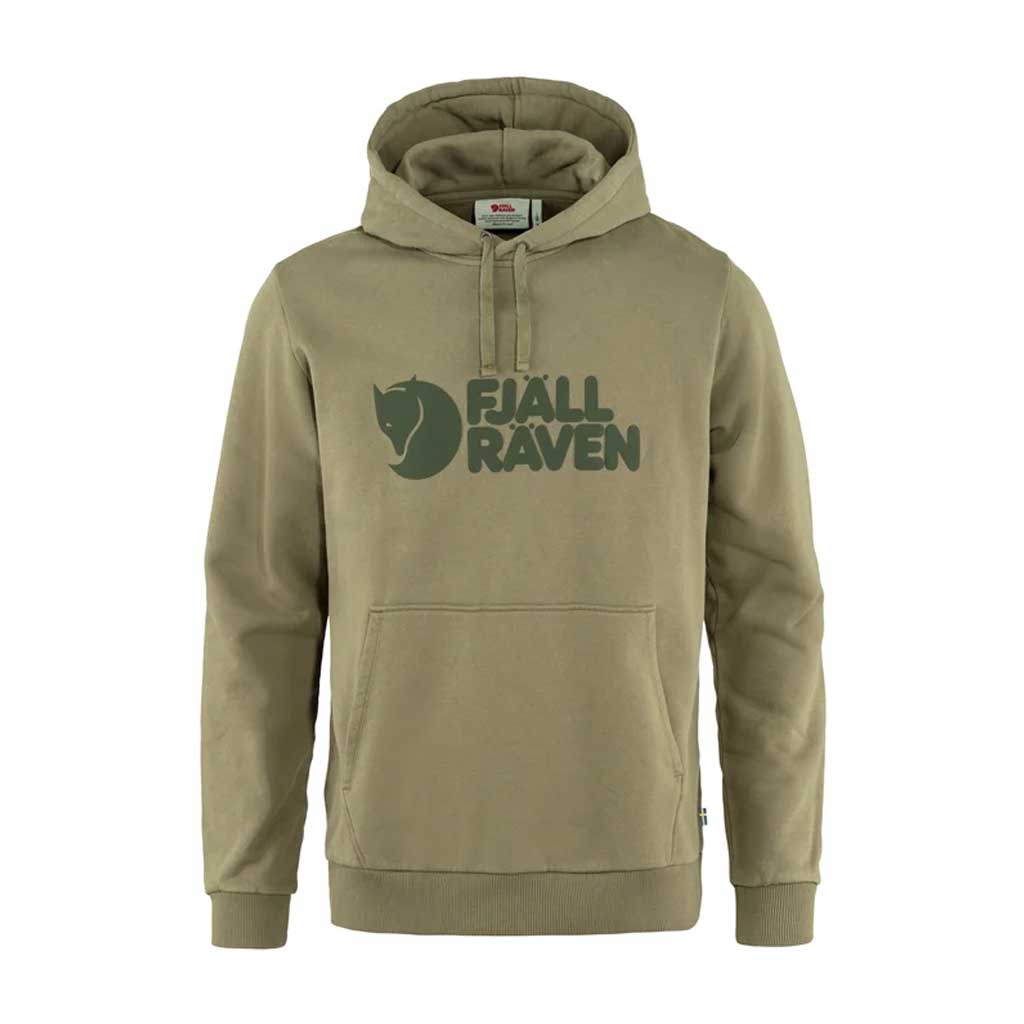 Fjallraven Logo Hoodie for Men & Women - Light Olive Green Pullover Sweatshirt - Cozy Casual Wear for Outdoor Adventures & Everyday Comfort
