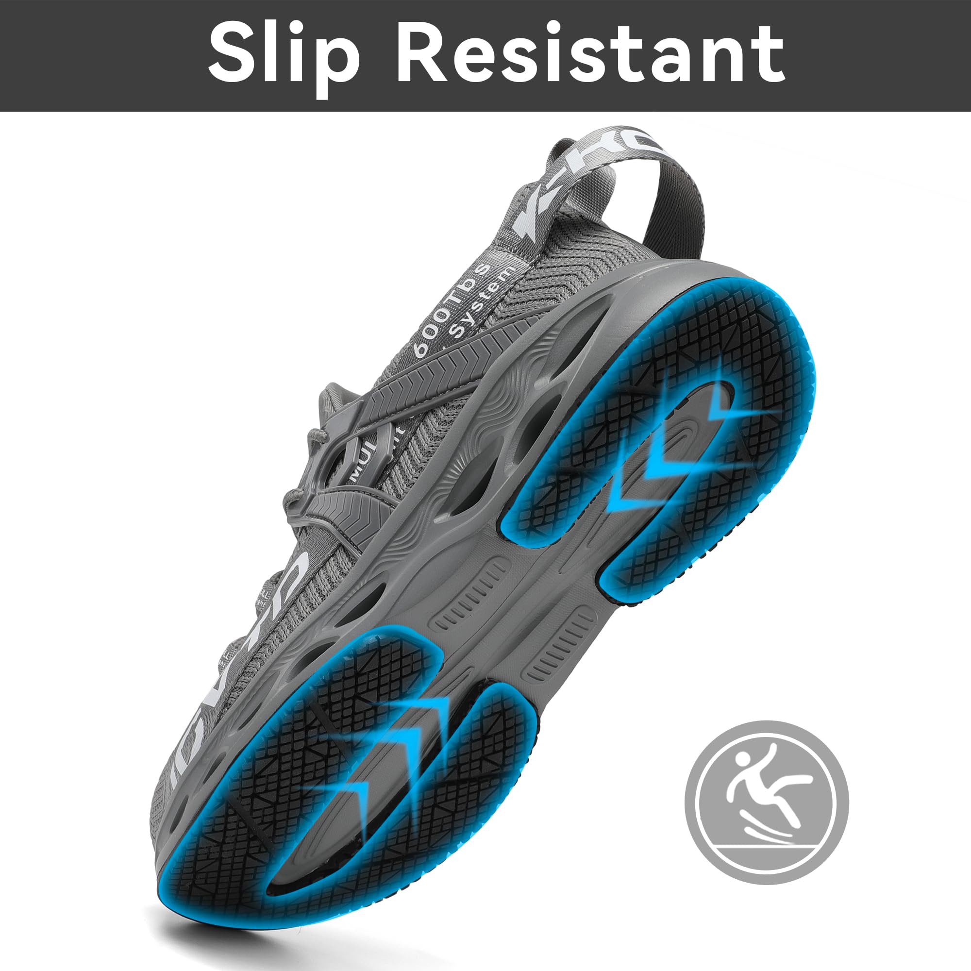 KCVTD Steel Toe Work Shoes for Men & Women - Safety Sneakers with Puncture Proof & Slip Resistant Construction - Durable for Construction, Warehouse & Outdoor Work