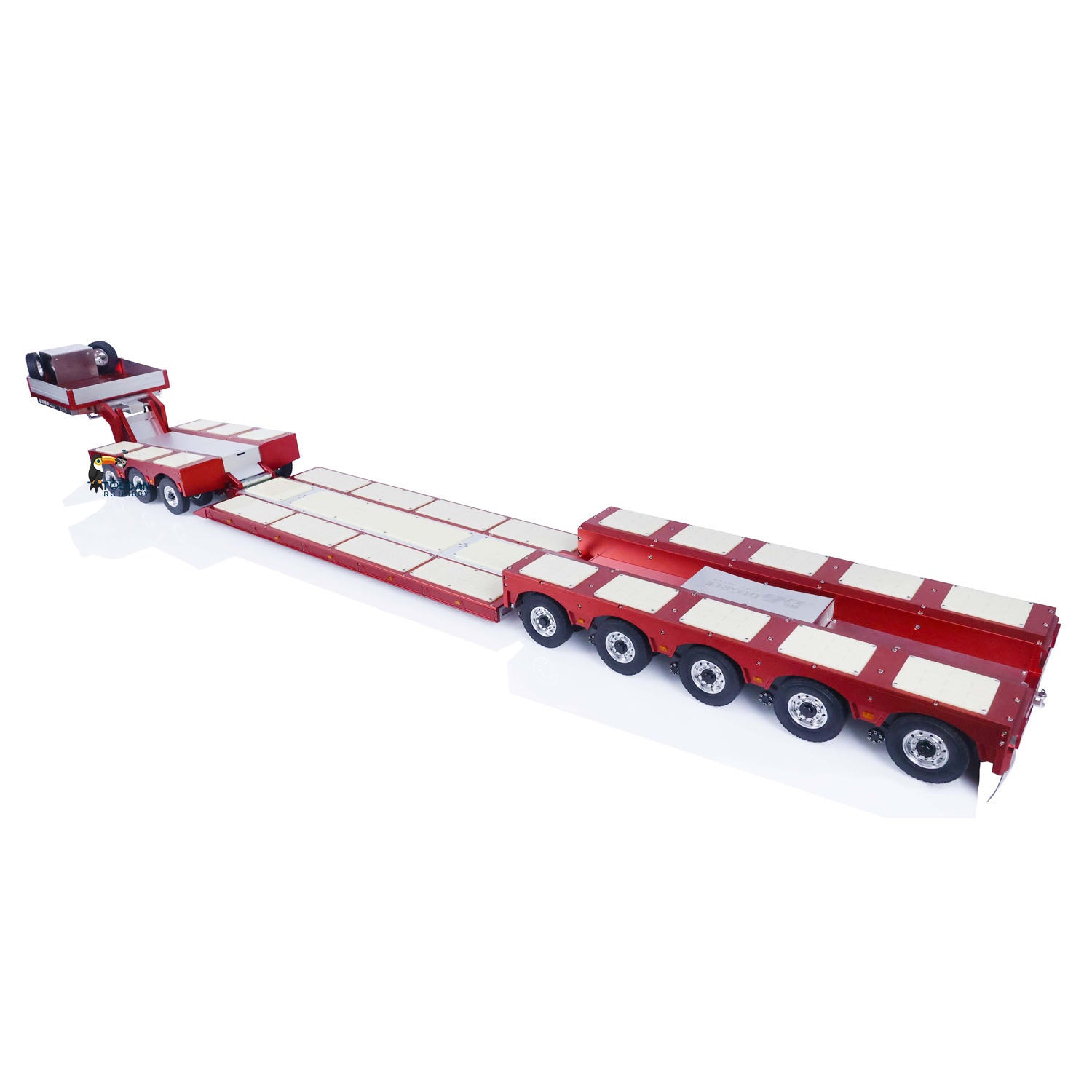 1/14 Scale Degree 996 RC Hydraulic Trailer Truck - 8 Axle Metal Remote Control Model with 5+3 Hydraulic Suspension | Construction Site & Off-Road Play | Collectible Truck for Adults & Hobbyists