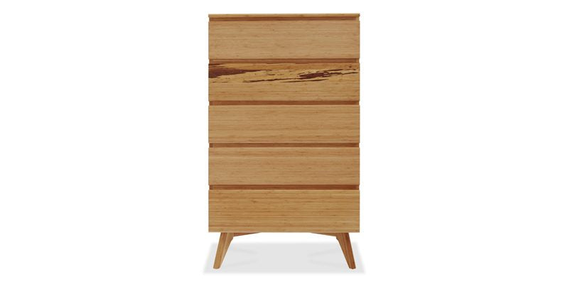 Greenington Solid Bamboo Azara 5-Drawer Chest - Eco-Friendly Bamboo Dresser for Bedroom Storage & Organization