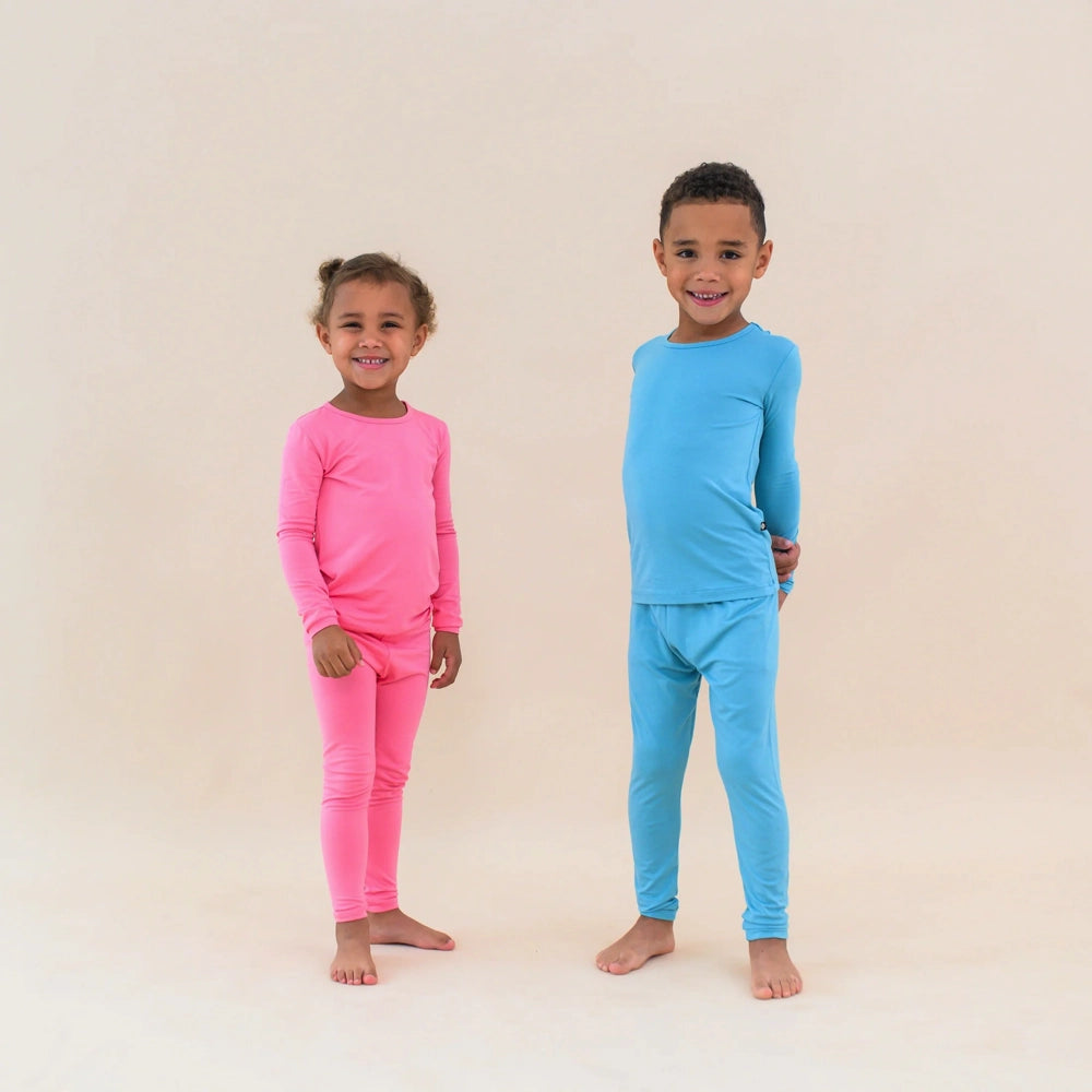 Kyte Baby Organic Cotton Long Sleeve Pajamas for Infants & Toddlers - Soft Guava Pink Sleepwear for Boys & Girls - Perfect for Nursery, Bedtime & Lounging