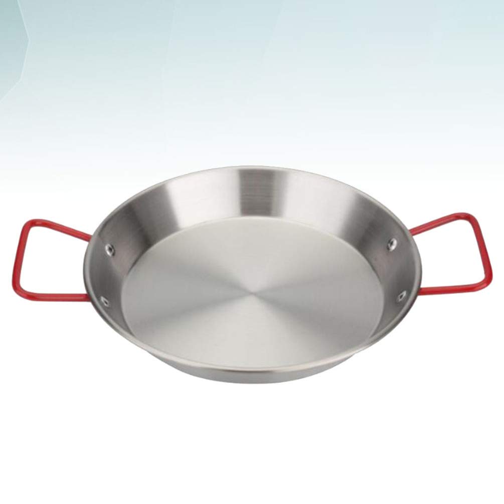 **Hemoton Stainless Steel Outdoor Griddle Pan - 15 Inch Paella Pan with Lid, Stovetop & Oven Safe Skillet for Indoor/Outdoor Cooking, Camping, BBQ & Picnics**