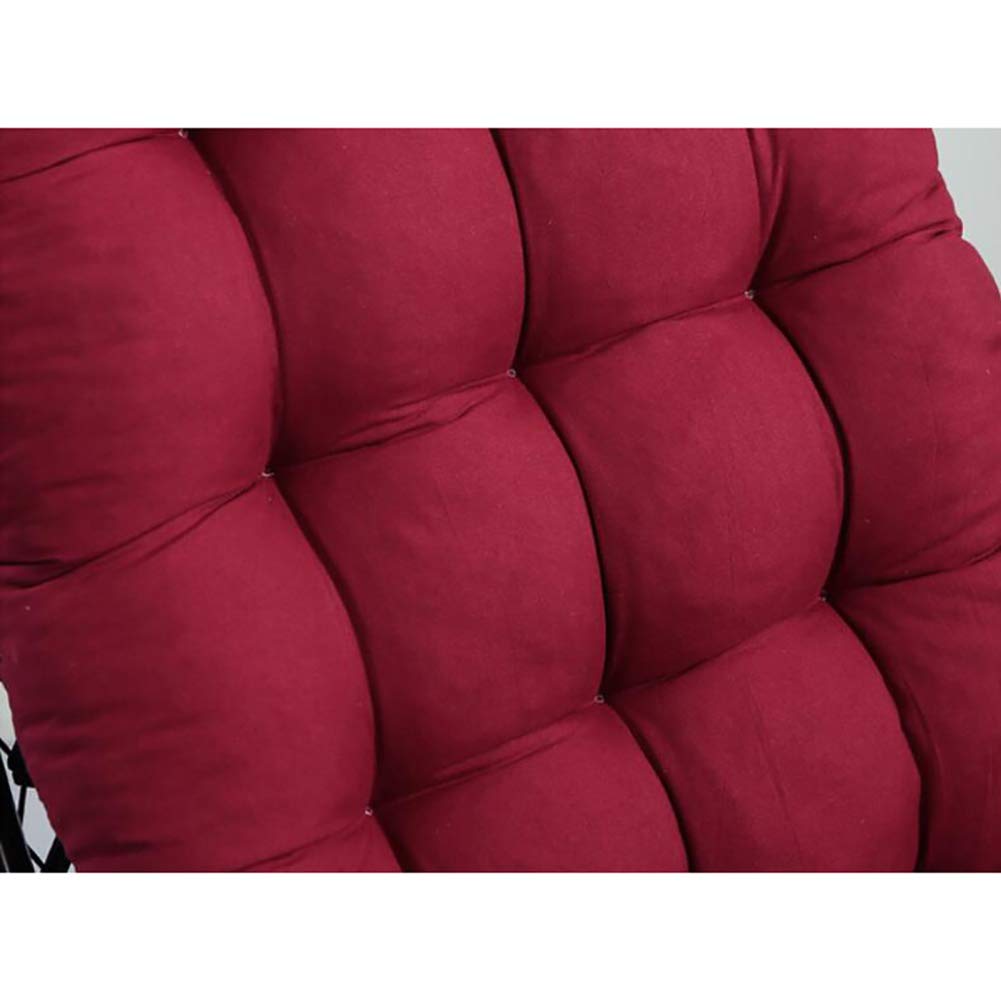 Thickened Extra Long Rocking Chair Cushions - 48x125cm(19x49inch) Red Wine Wicker Lounge Chair Pads with Durable Fabric - Perfect for Patio Furniture, Garden Benches & Indoor Rocking Chairs