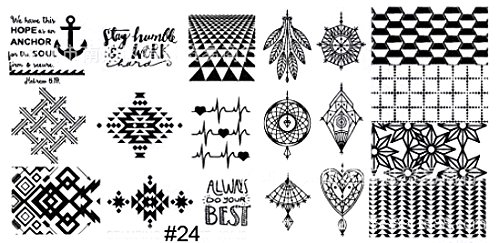 1pc Negative Space Nail Art Stamping Plate - Christmas Snowflake Triangle Design for DIY Nail Stamping | Perfect for Holiday Nail Art, Winter Manicures & Gift Giving