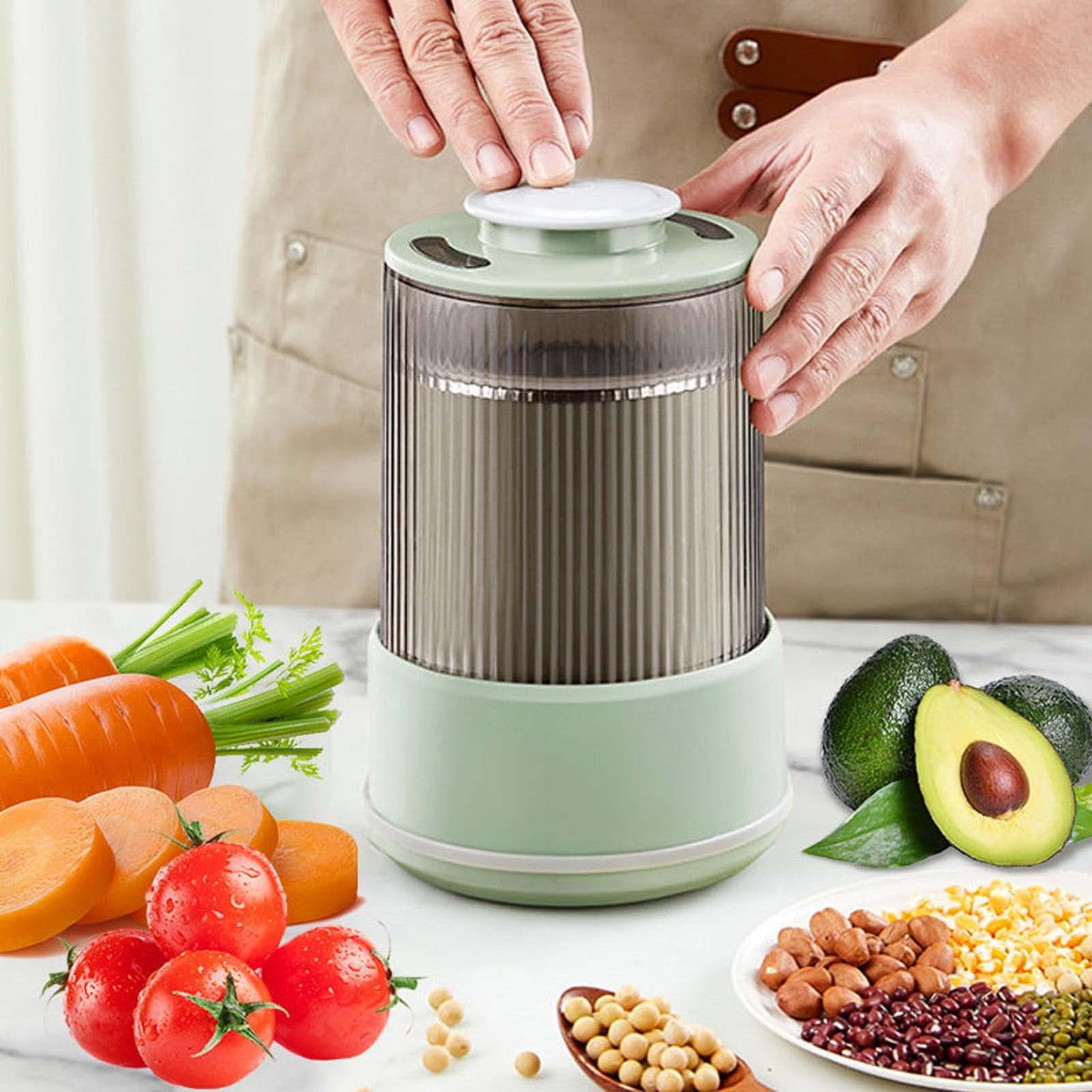 1PC High-Speed Multifunctional Grain Grinder - Portable Electric Grain Mill for Wheat, Corn, Rice & Spices - Perfect for Home Kitchen, Baking & Healthy Cooking