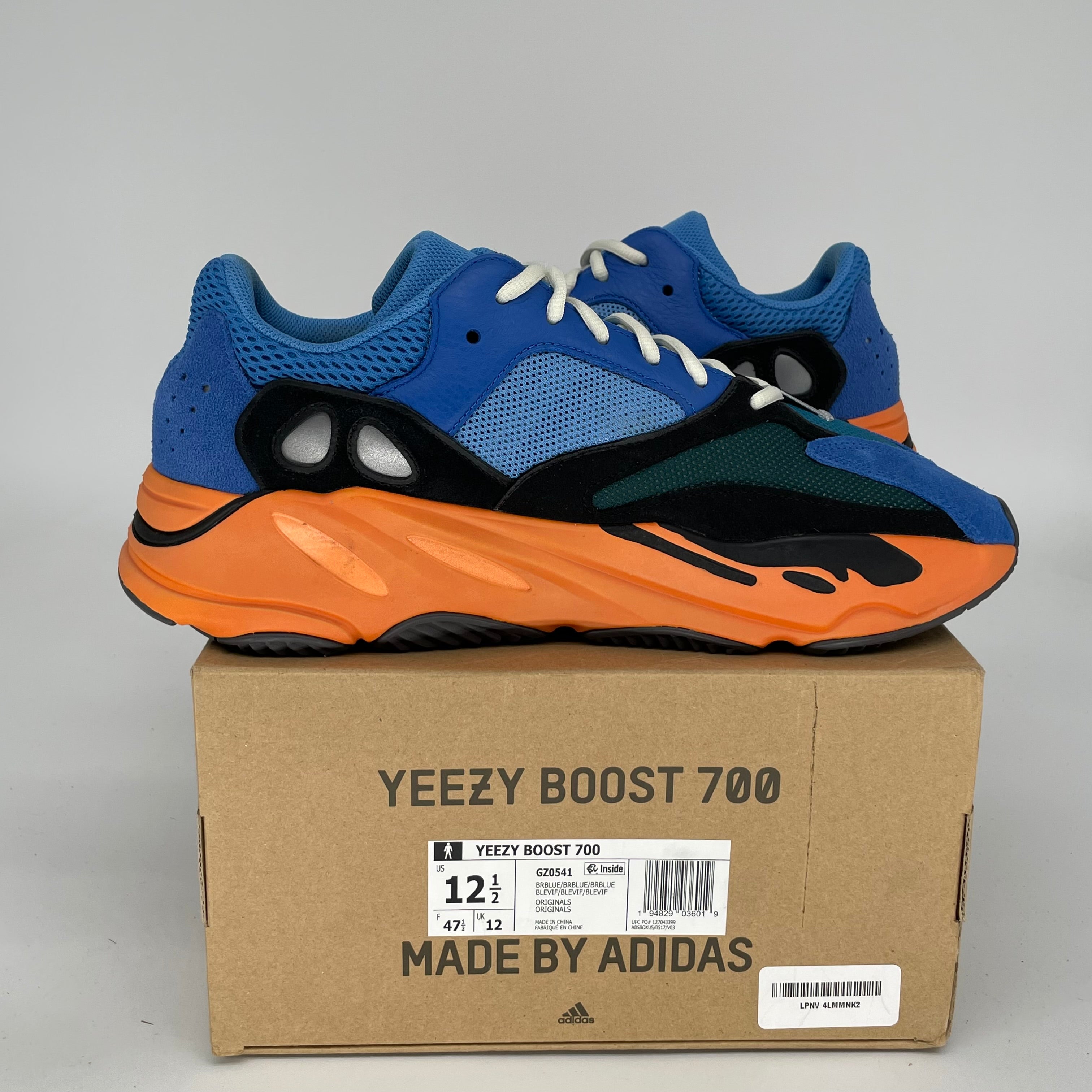 Adidas Yeezy 700 'Bright Blue' Men's Sneakers - Size 12.5 (GZ0541) | Comfortable Running Shoes for Gym, Jogging & Casual Wear