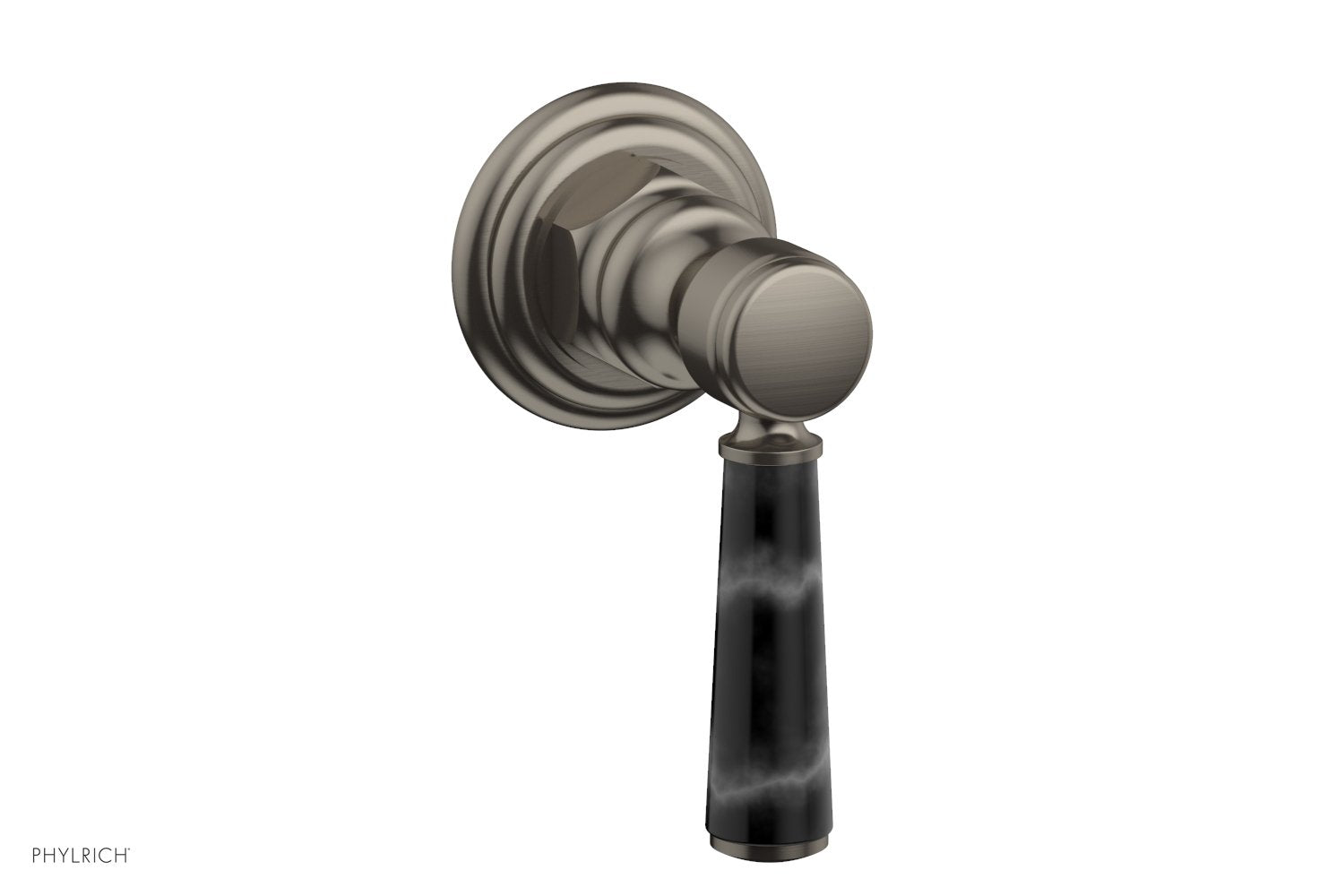 HEX TRADITIONAL HENRI Black Marble Lever Handle Volume Control Diverter Valve - Perfect for Bathroom & Shower Faucet Installation (Model 500 37)