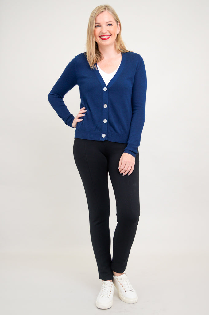 Jessica Women's Indigo Bamboo Cotton Sweater - Soft & Comfortable Pullover for Casual Wear, Office & Fall Outfits