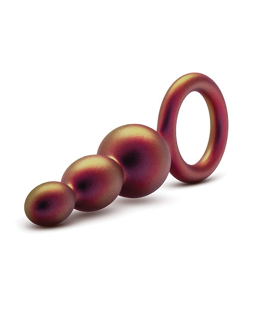 Anal Adventures Matrix Beaded Loop Silicone Plug - Copper Metal Base for Enhanced Sensation | Perfect for Couples Play, BDSM & Solo Exploration