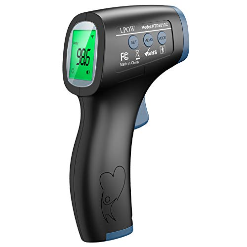 Non-Contact Infrared Thermometer with LCD Display & Memory Function - Fast, Accurate Digital Thermometer for Adults, Babies, Kids - Perfect for Home, Office, Medical Use and Fever Screening
