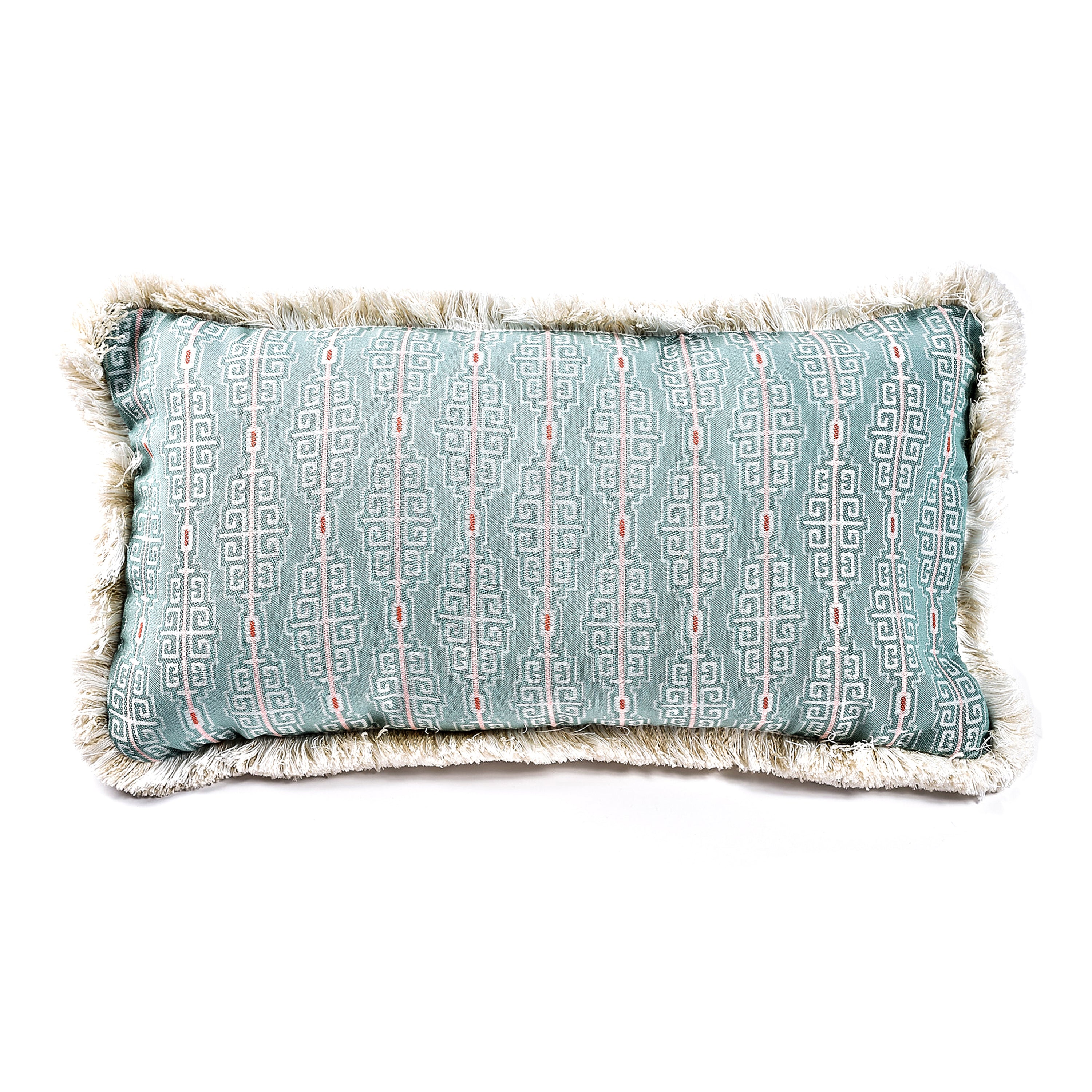 Elegant Fretwork Decorative Pillow with Luxurious Trim - Perfect for Sofa, Bed & Home Decor