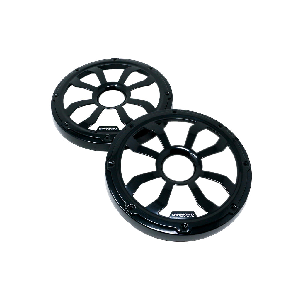 HXMF Series 8 Inch Flush Mount Speaker Grills - Black (Pair) HXM8FBB - Premium In-Wall & Ceiling Speaker Covers for Home Theater & Audio Systems