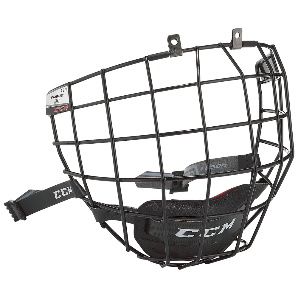 CCM FM 580 Hockey Face Mask & Cage - Senior Ice Hockey Protective Gear for Defense & Goalie - Perfect for Games, Practices & Training Sessions