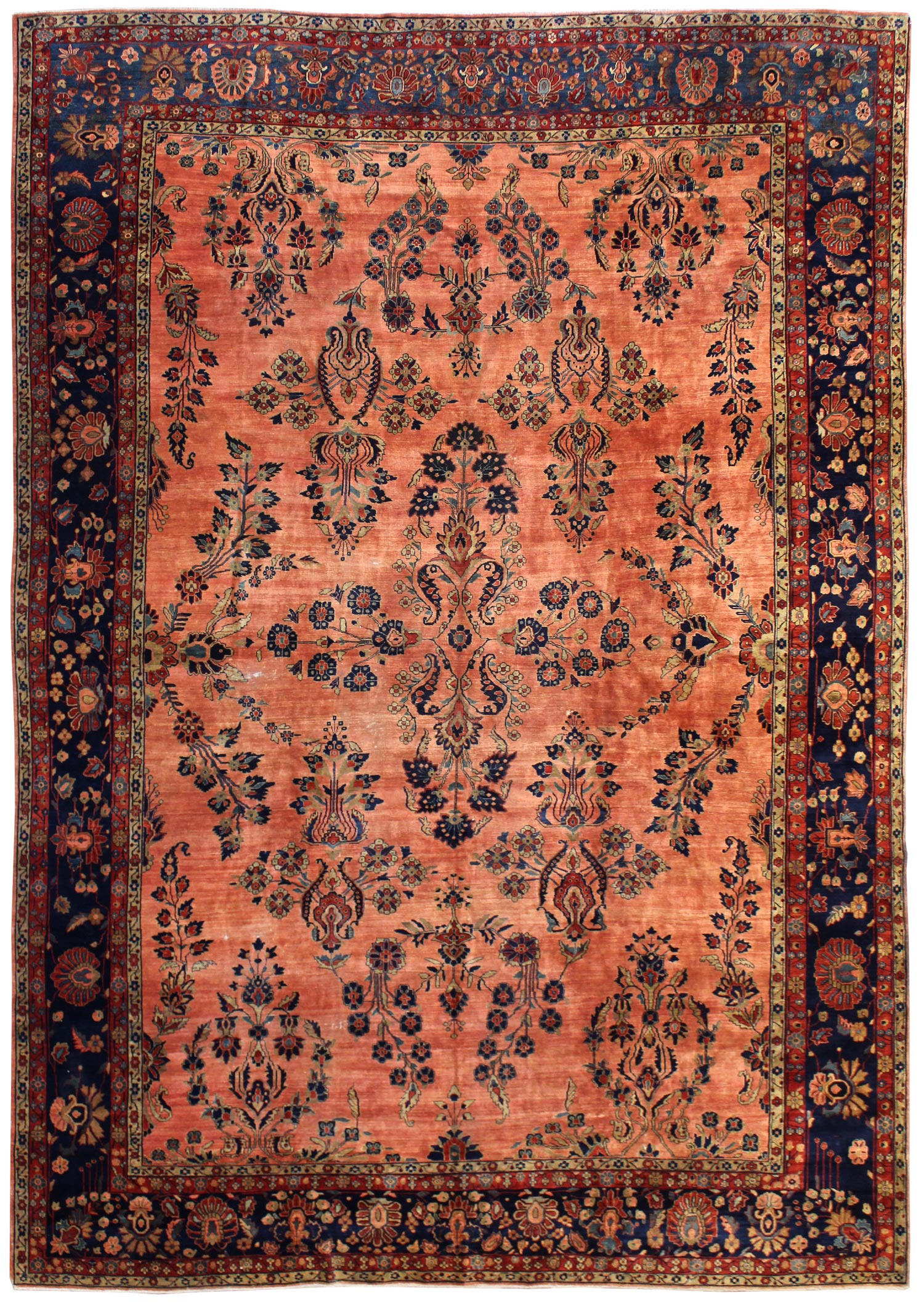 Antique Mahajaran Sarouk Handwoven Traditional Persian Rug - JF8487 - Perfect for Living Room, Bedroom & Home Decor