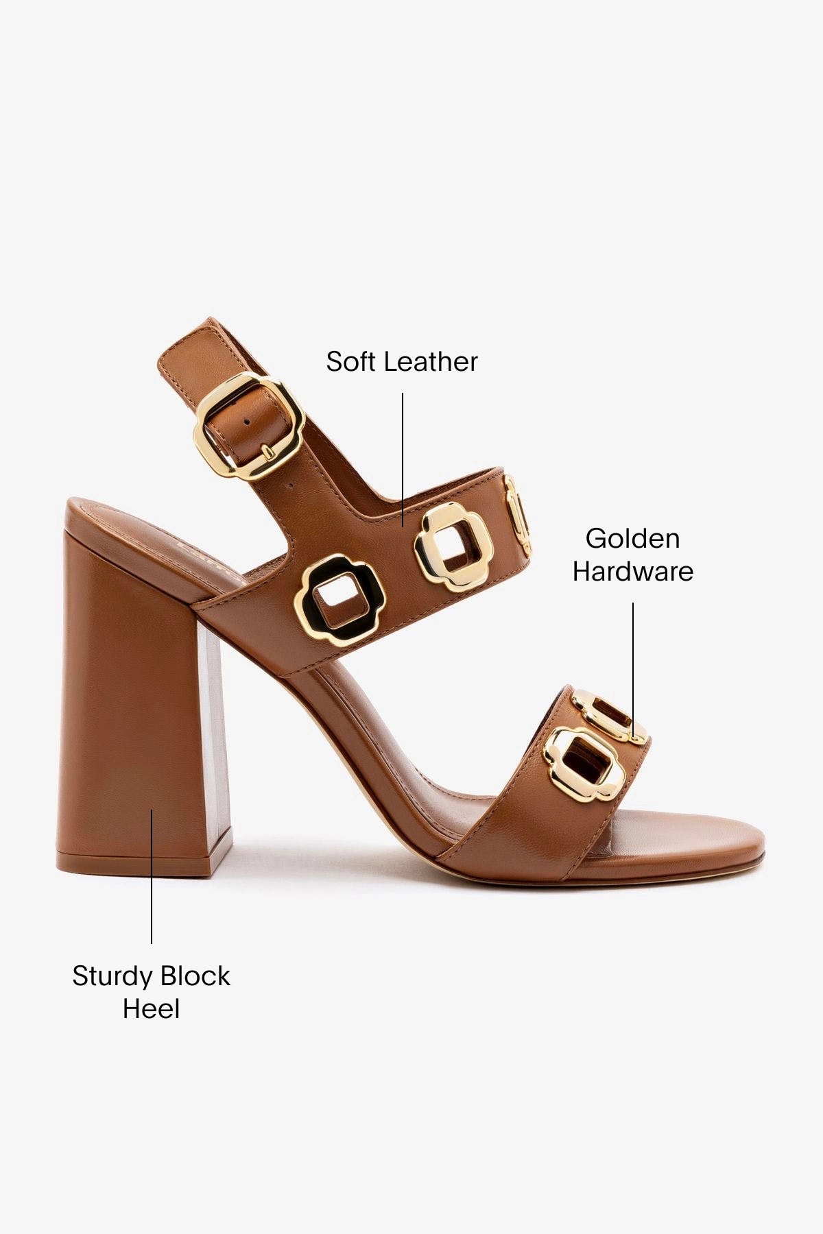 Milan Women's Hi Sandal in Caramel Leather - Comfortable Strappy Summer Sandals for Beach, Vacation & Casual Outings