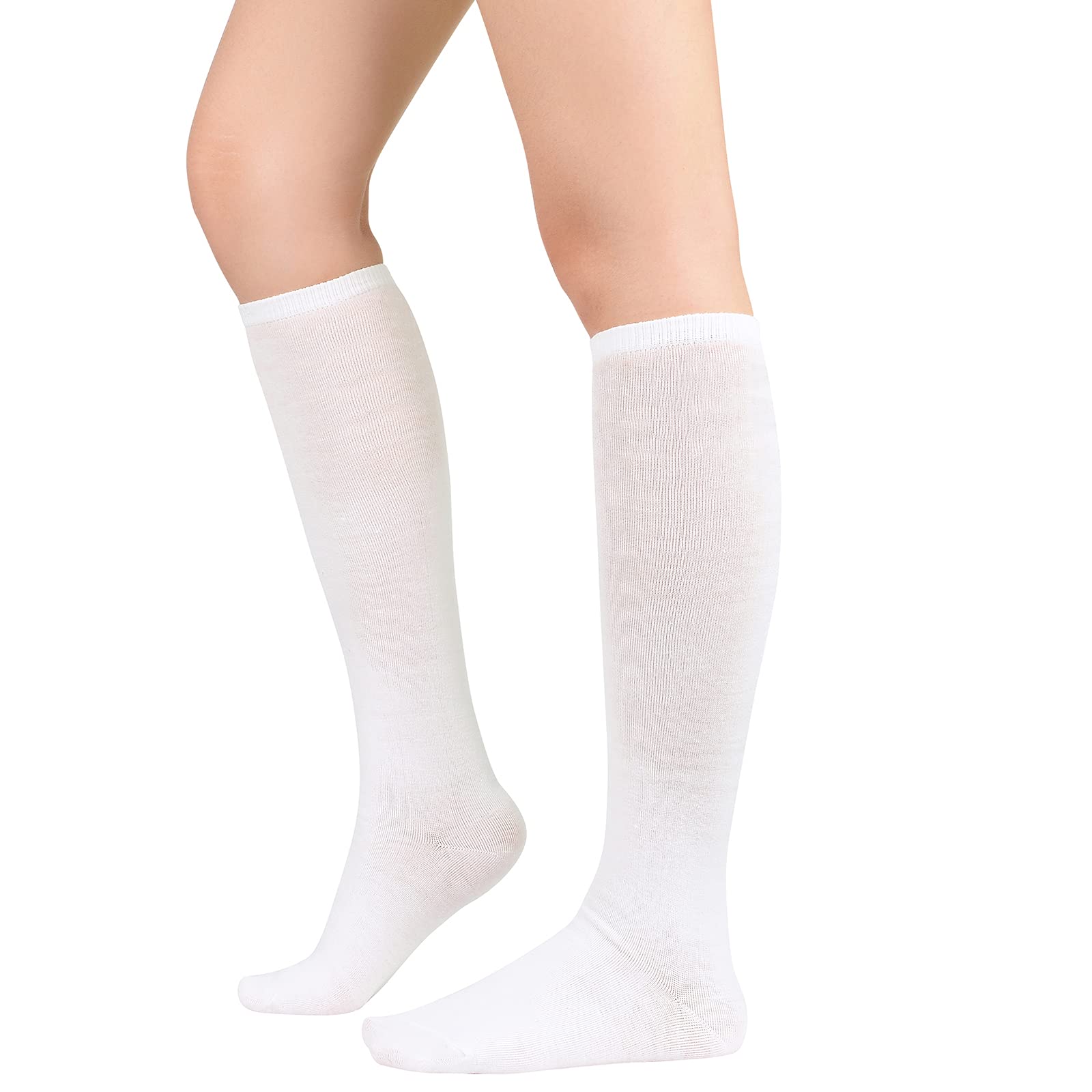 Trendy Women's Knee High Socks - Warm Thigh High Stockings for Cosplay, Athletic & Fashion | Striped Long Socks for Winter, Outfits & Costume Parties
