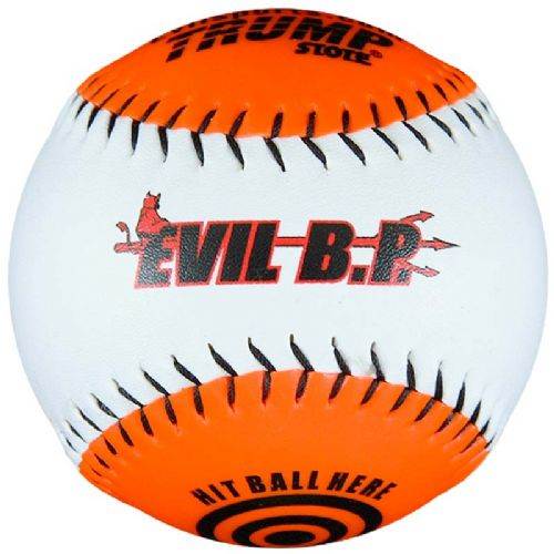 TRUMP® AK EVIL BP EVIL SPORTS 12-Inch Synthetic Leather Softball for Batting Practice - Perfect for Baseball Training, Softball Drills & Backyard Games
