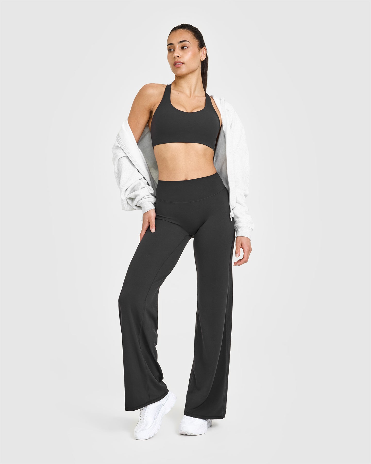 SoftMotion™ Straight Leg Yoga Pants for Women - Soft Black Stretchy Workout Pants | Perfect for Yoga, Pilates, Gym & Lounge Wear