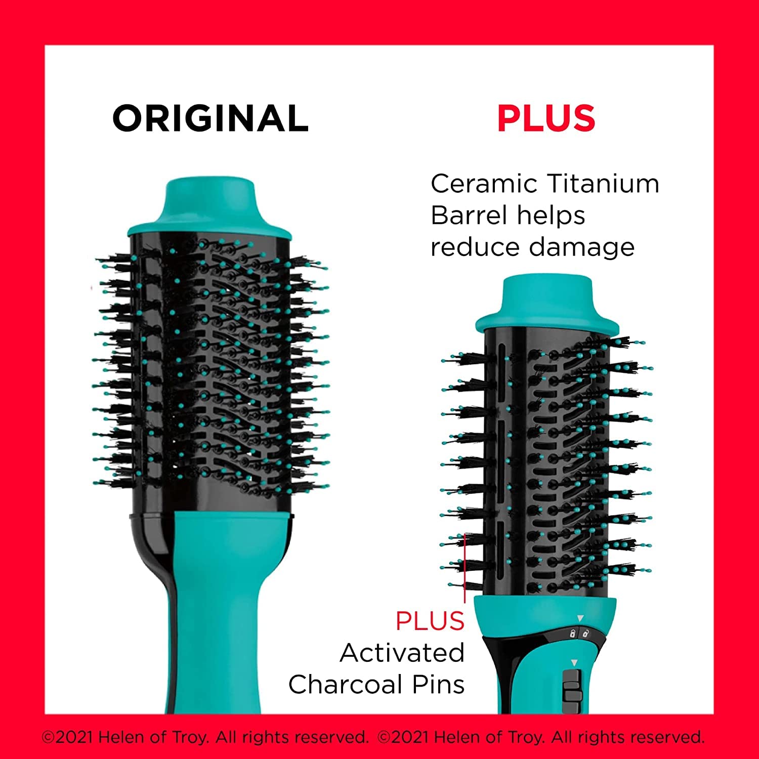 REVLON Salon One-Step Original 1.0 Hair Dryer & Volumizer Hot Air Brush - Ionic Technology, Adjustable Heat Settings, Cool Tip, Diffuser & Dryer Attachment (Teal) | Perfect for Salon-Quality Blowouts at Home, Styling & Volumizing Hair