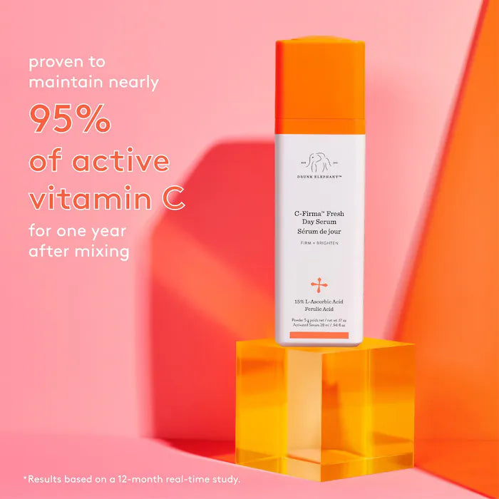 Drunk Elephant C-Firma Fresh Vitamin C Day Serum - Brightening & Anti-Aging Face Serum for Glowing Skin | Perfect for Morning Skincare Routine & Daily Hydration