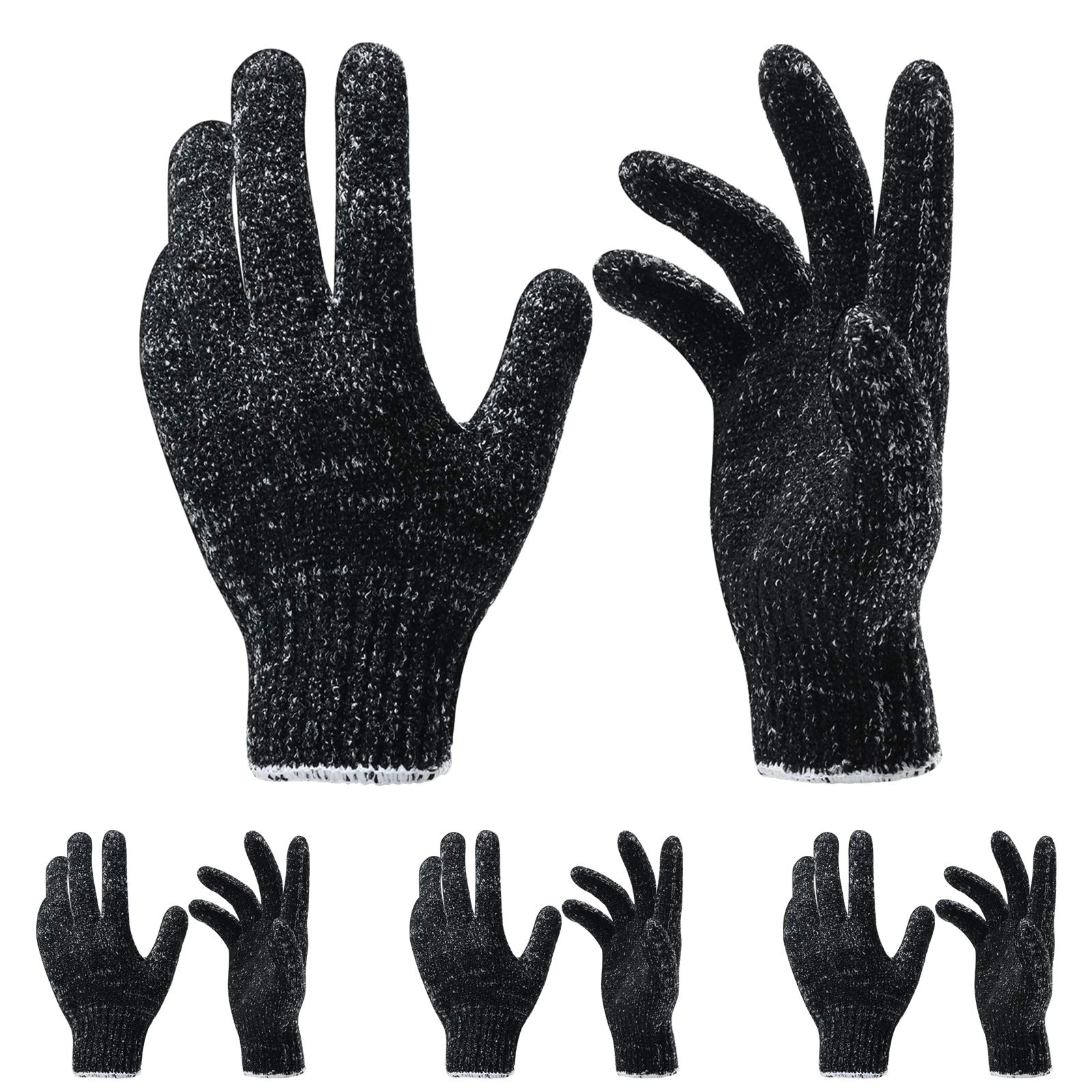 4 Pairs Exfoliating Gloves for Shower & Spa - Premium Body Scrubber Gloves for Dead Skin Removal & Deep Cleaning - Perfect for Home Spa, Massage & Dry Brushing Routine