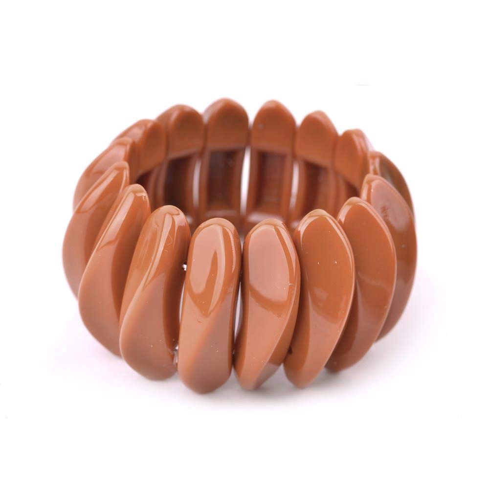 Anime Resin Stretch Bracelet for Women - Trendy Spring Jewelry with Rose Gold Metal | Perfect for Cosplay, Gifts & Everyday Wear
