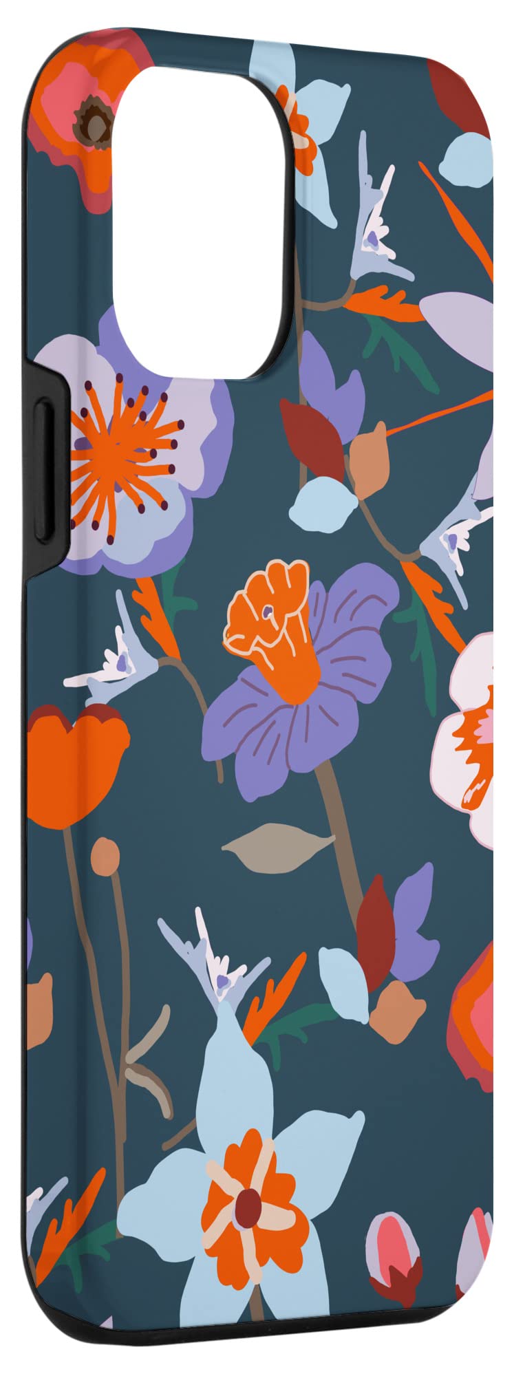 iPhone 12 Pro Max Case - Wildflower Floral Design Protective Cover for Pacific Blue | Durable Slim Fit with Artistic Flower Garden Pattern | Perfect for Daily Use, Travel & Gift Giving
