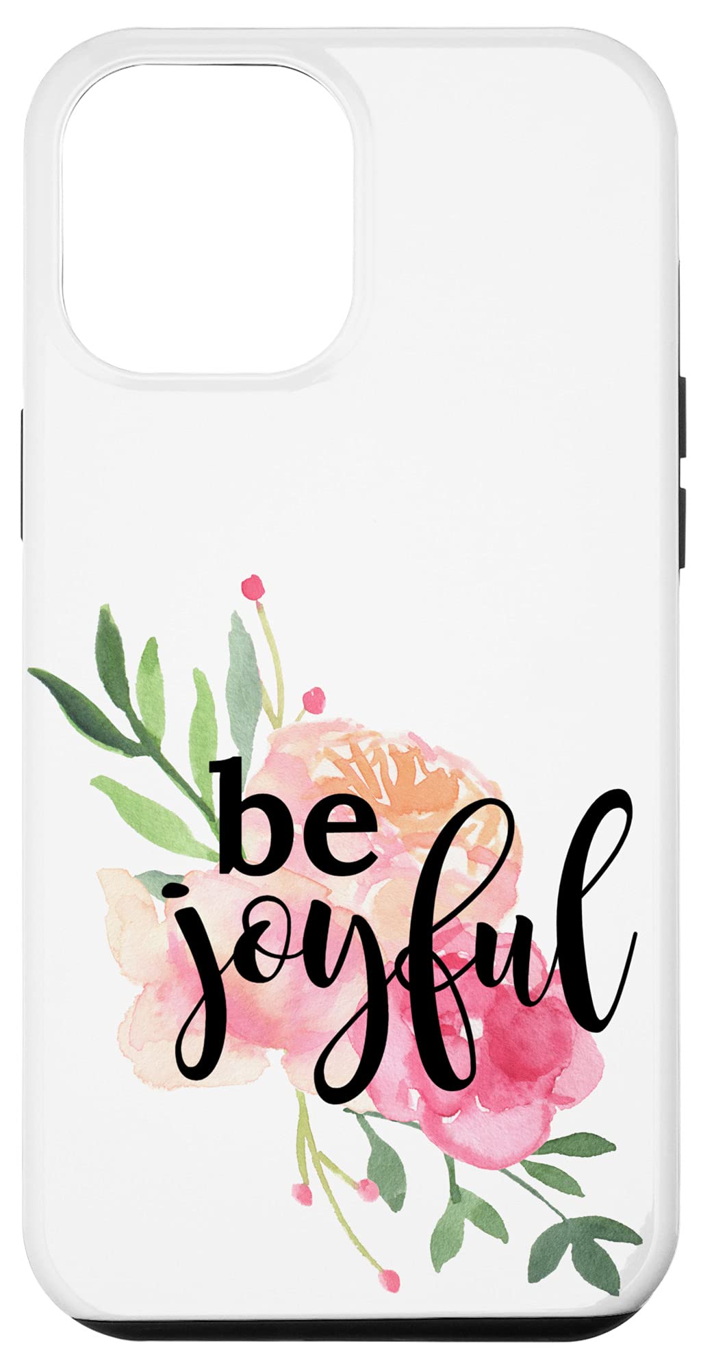 iPhone 12 Pro Max Floral Case - Choose Joy Gratitude Abundance Love - Protective Phone Cover for Women, Girls - Perfect for Everyday Use, Gifts, Special Occasions