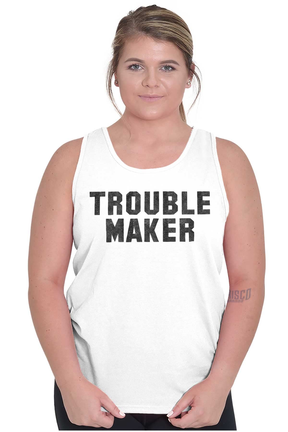 Rebel College Party Tank Top for Men & Women - Trendy Trouble Maker Graphic Tee for Casual Wear, Night Out, and Campus Events